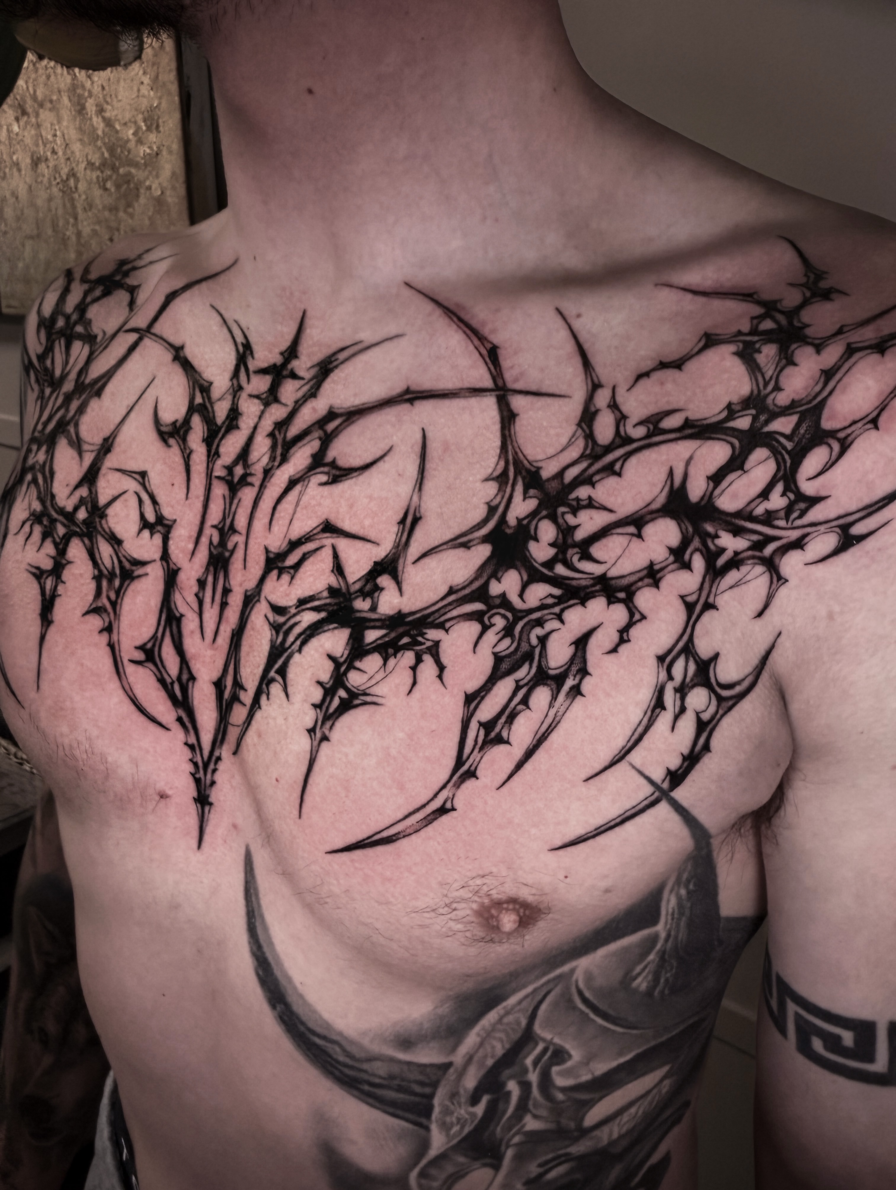 Tattoo by @naviiart โ black_and_grey