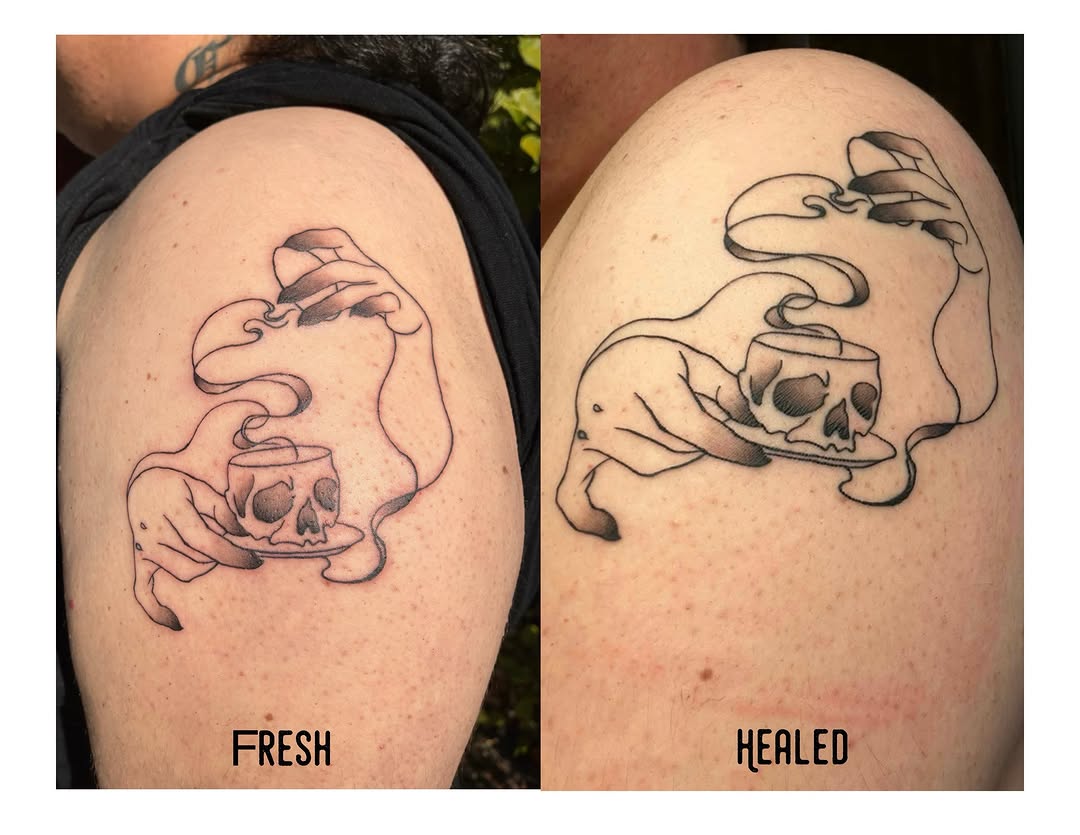 Tattoo by @jellyfishx_ink โ black_and_grey