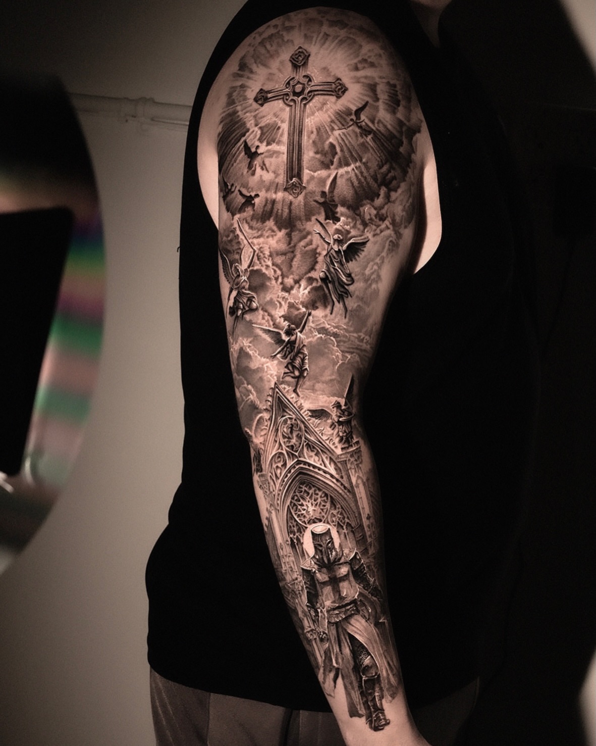 Tattoo by @tattooer_amu — black_and_grey, realism
