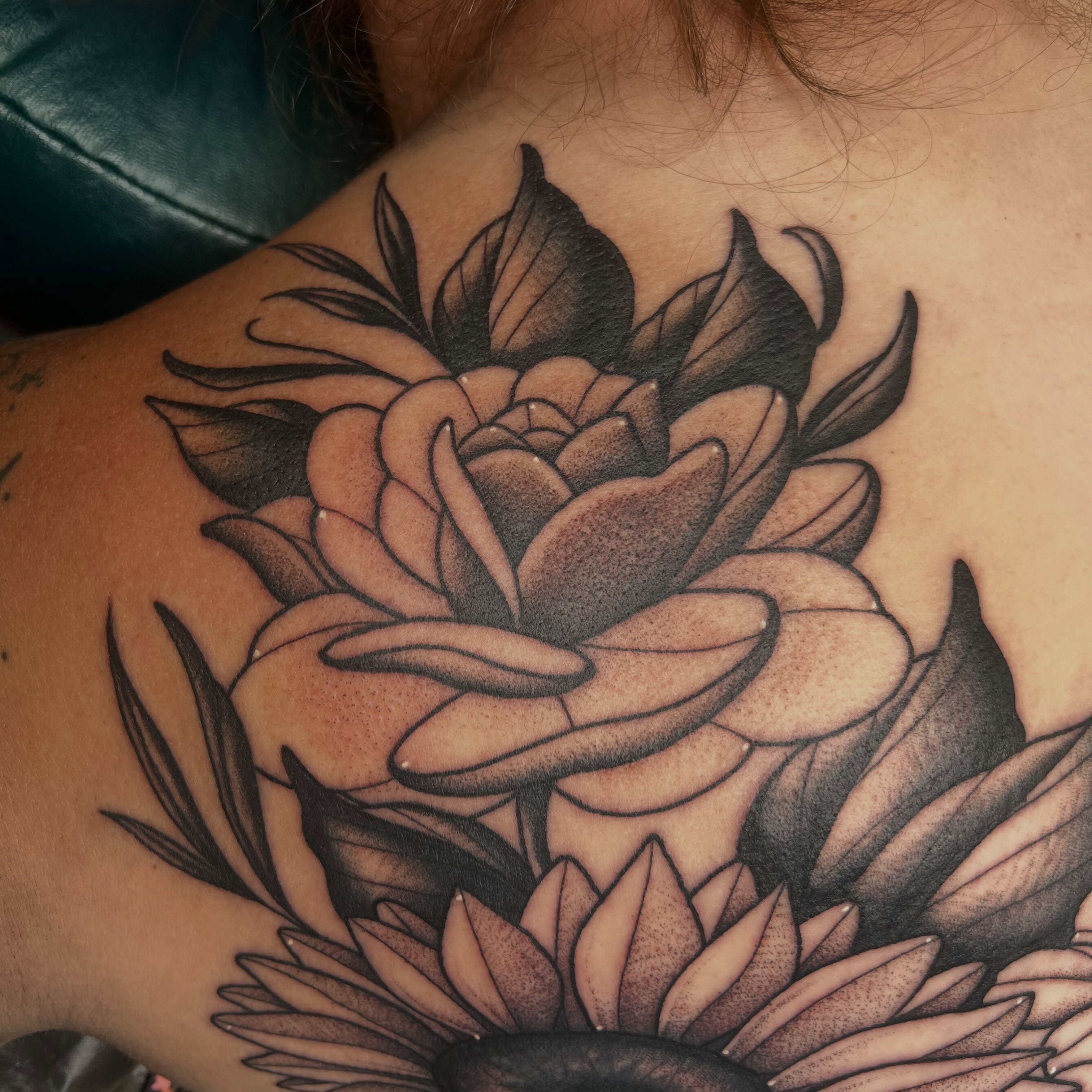 Tattoo by @molliecooltattoos — black_and_grey