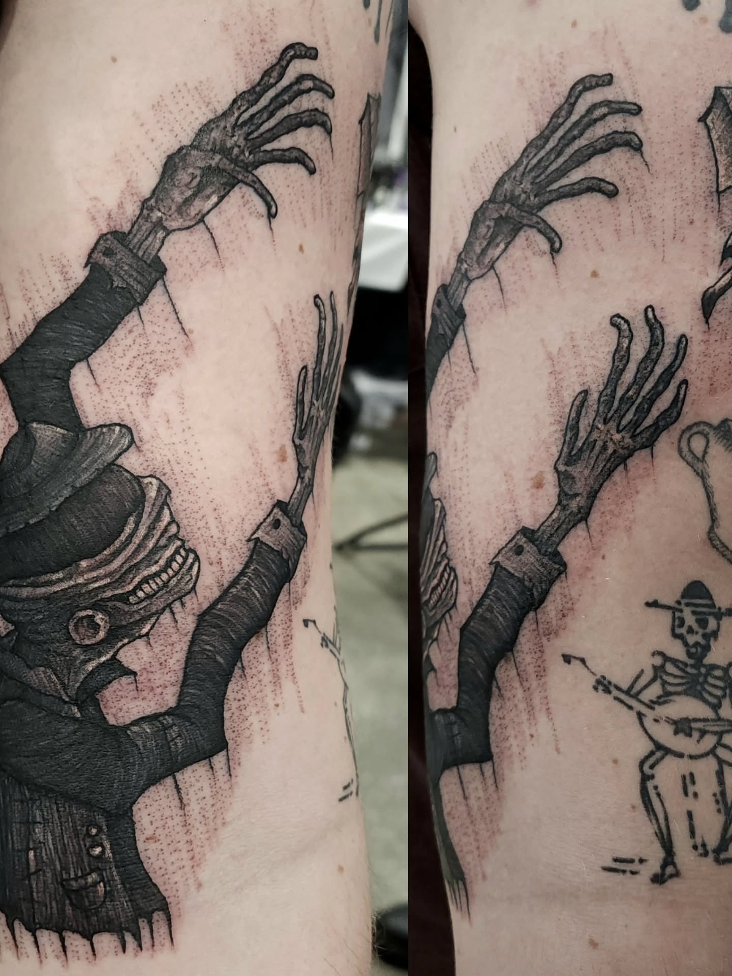 Tattoo by @george_labrada — dotwork, black_and_grey
