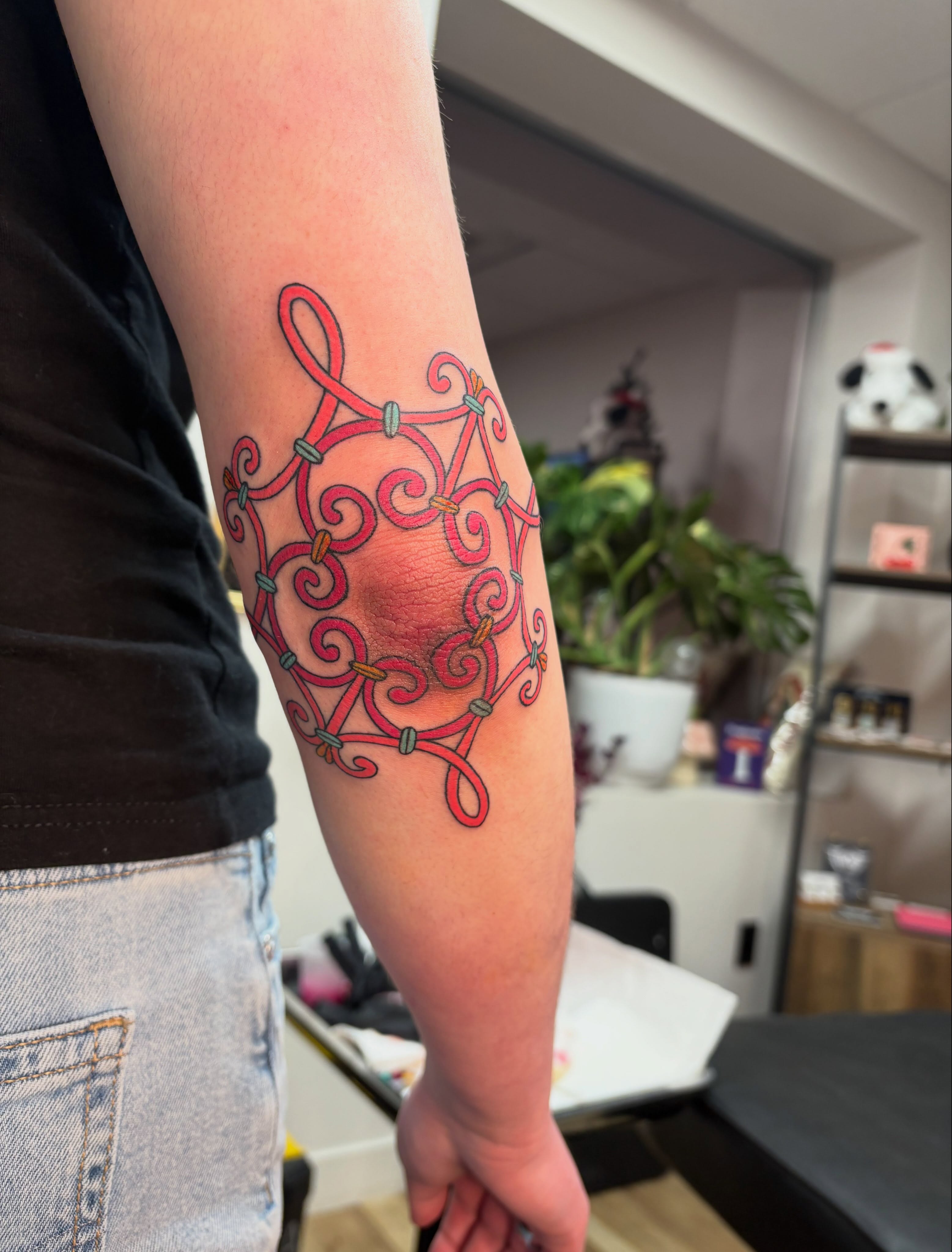Geometric pattern geometric tattoo on the forearm by ♡ Demi ♡