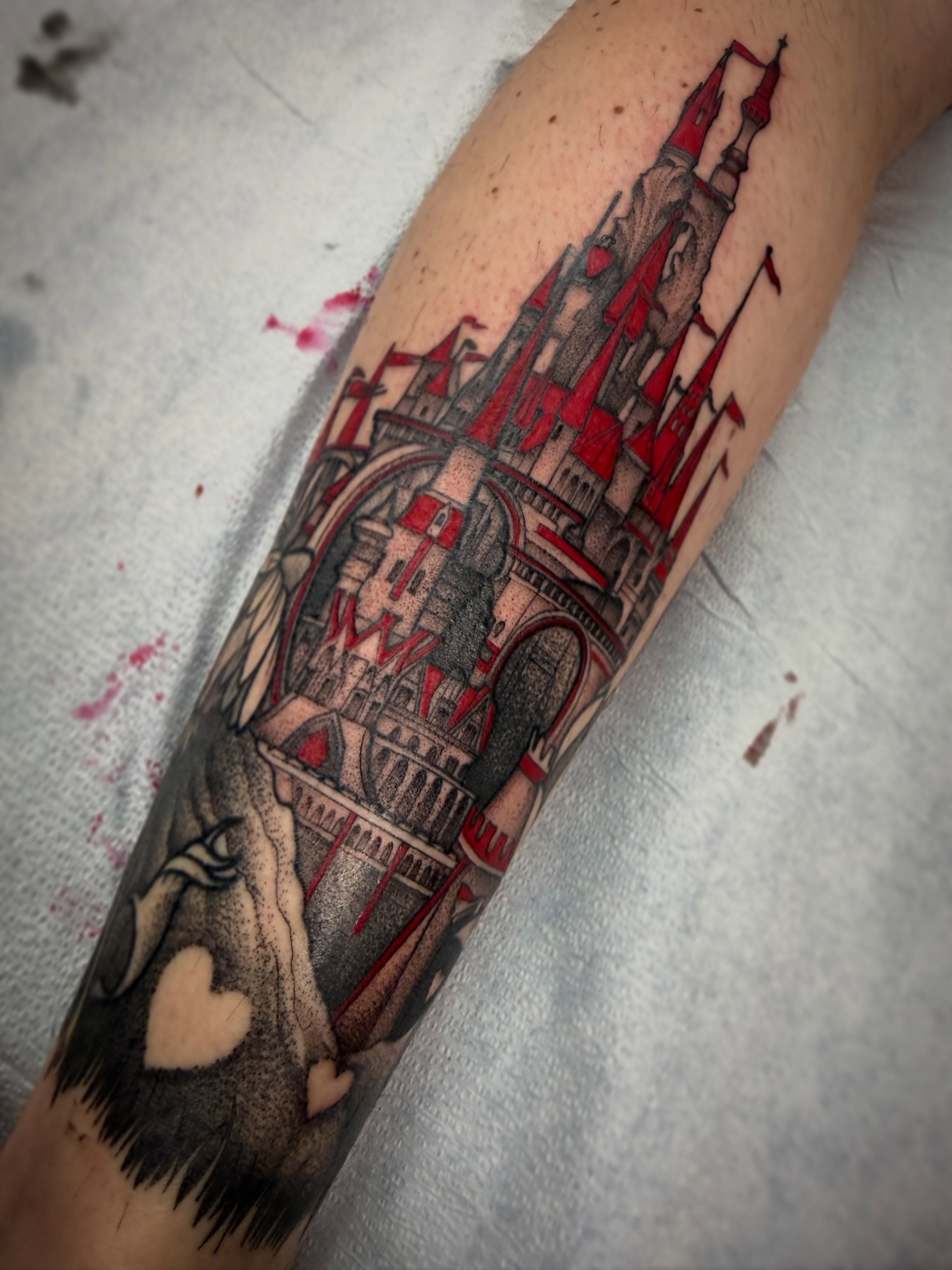 Tattoo by @artbytp — american_traditional, dotwork