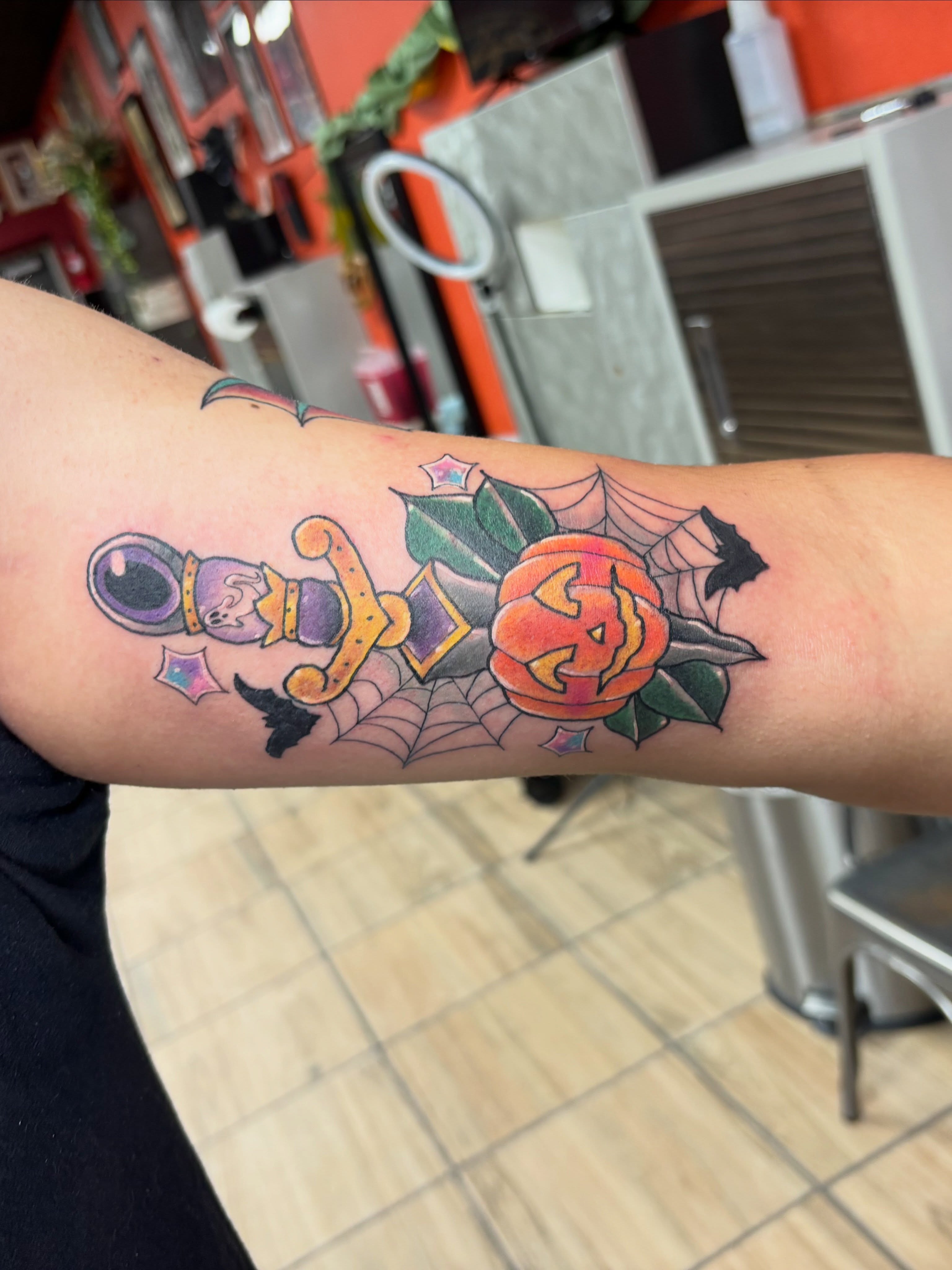 Tattoo by @blkndrose — american_traditional, dotwork