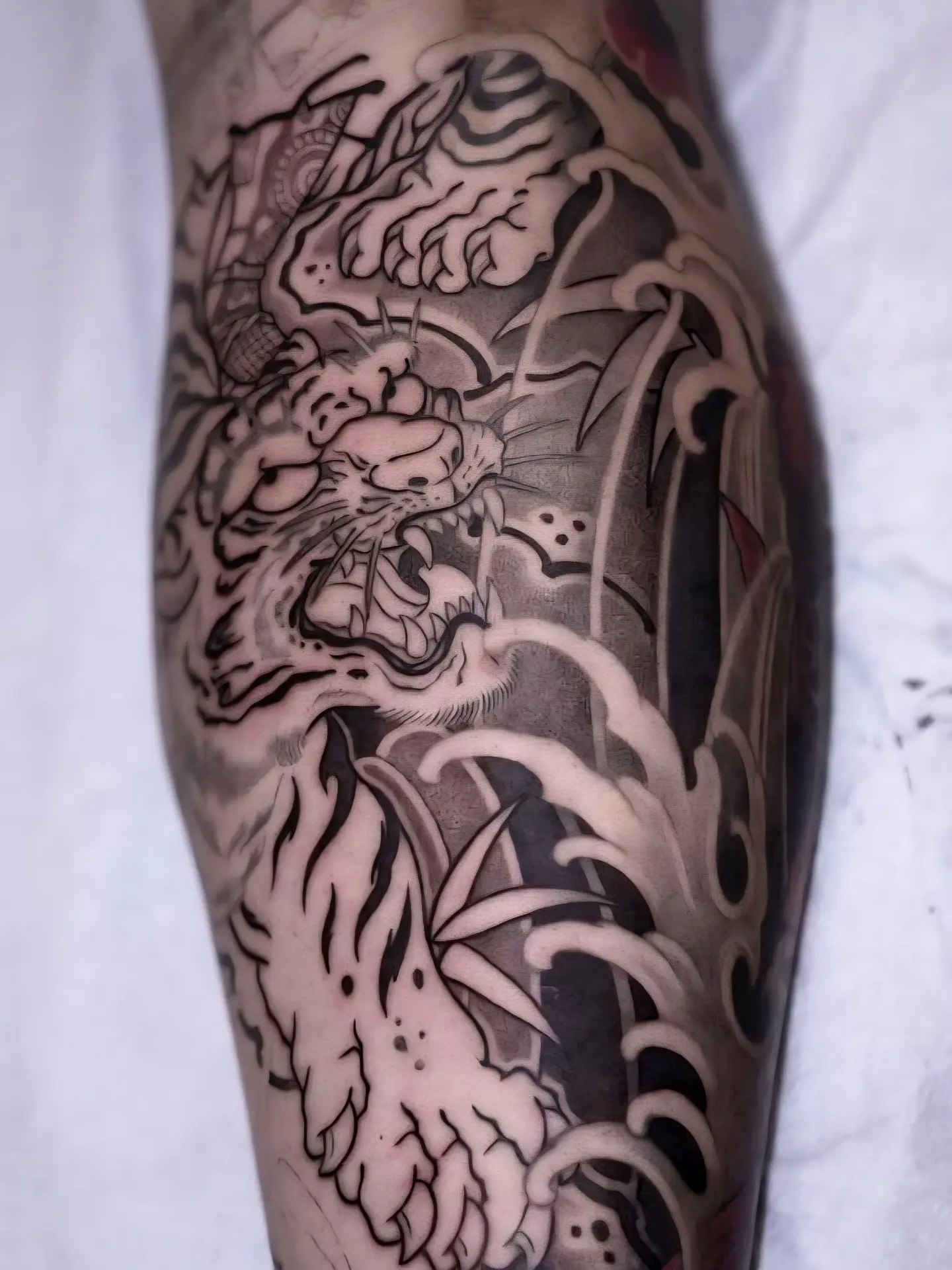 Dragon japanese irezumi tattoo on the forearm by zamix_traditional, San Francisco, California