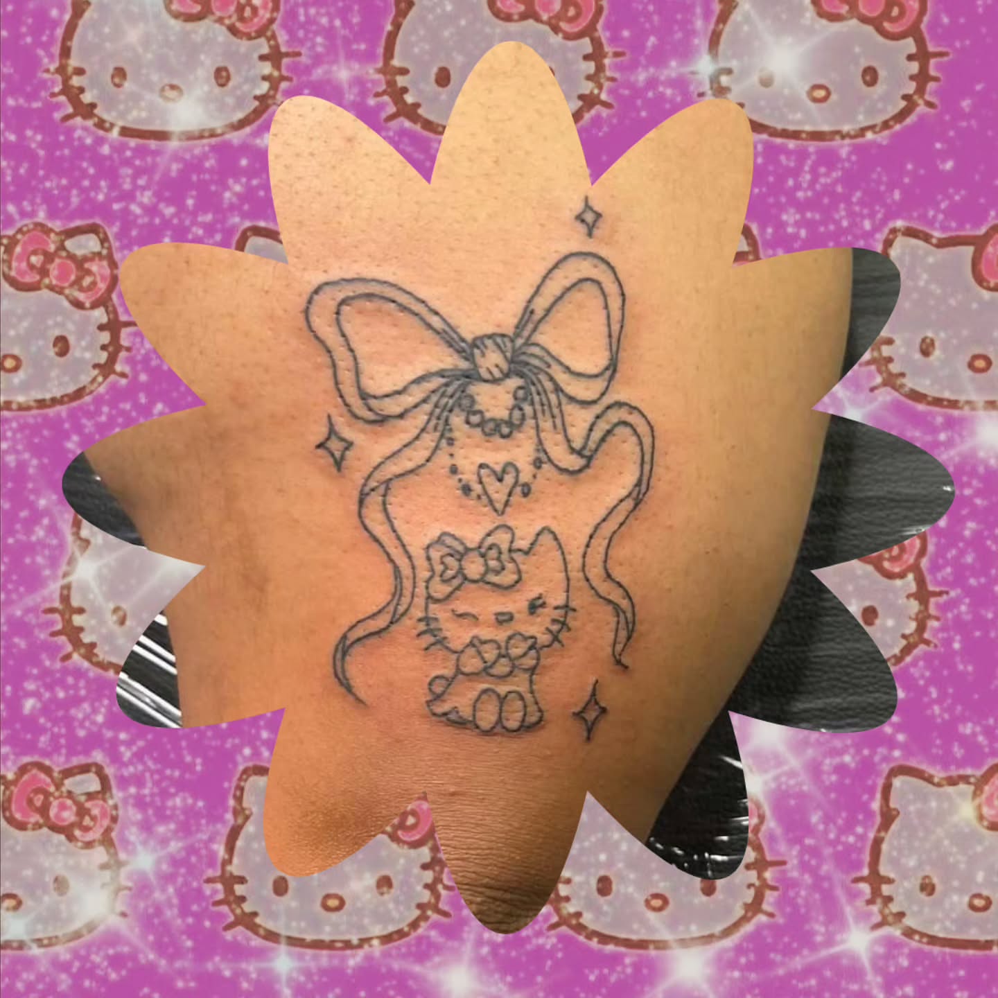 Hello Kitty black and grey tattoo on the forearm by ✨ Lesly ✨, Austin, Texas