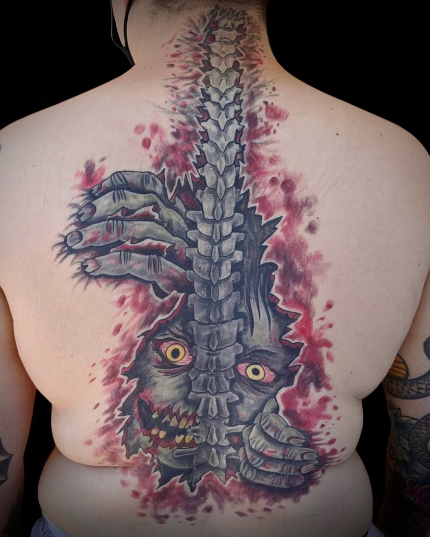 Tattoo by @colinbryanttattoo — dark_realism, blackwork