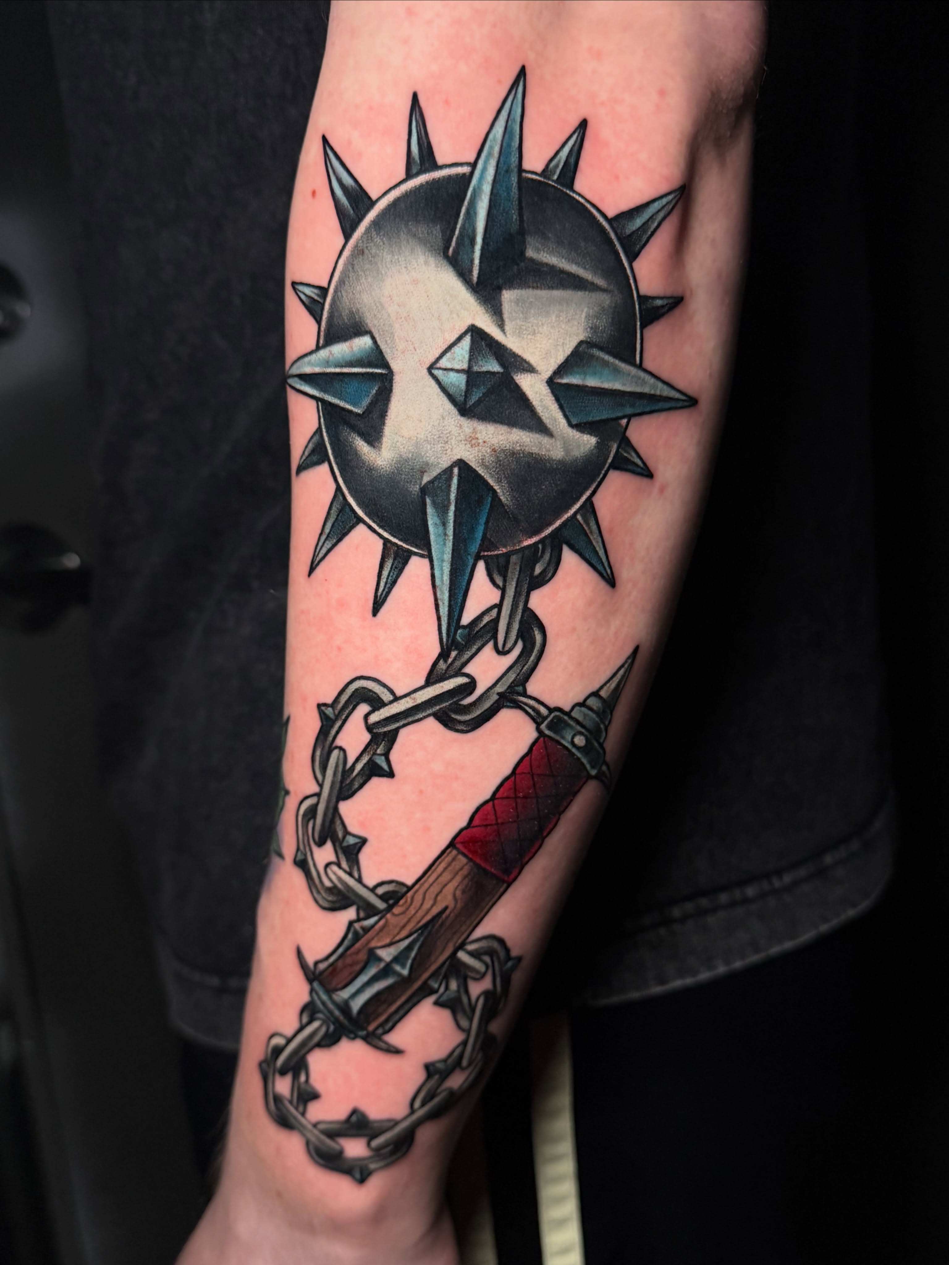 Tattoo by @tylerjewetttattoos — american_traditional, geometric