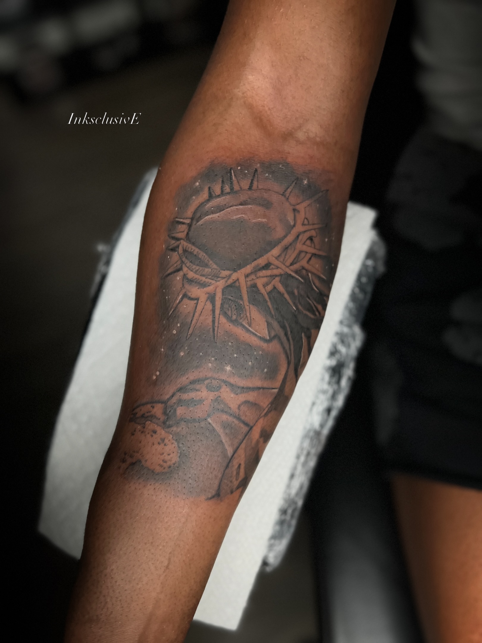 Tattoo by @inksclusive — black_and_grey