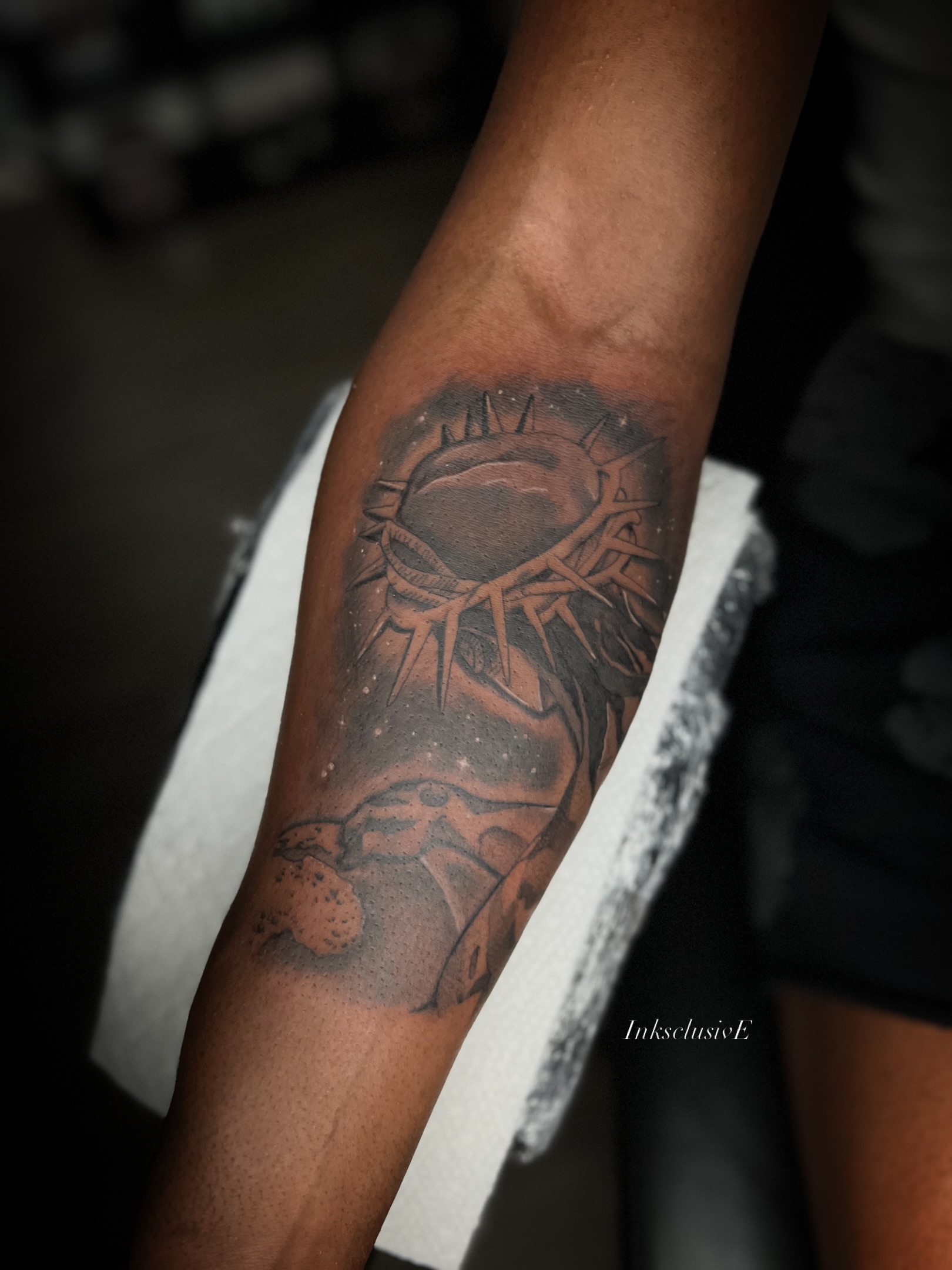 Tattoo by @inksclusive — black_and_grey