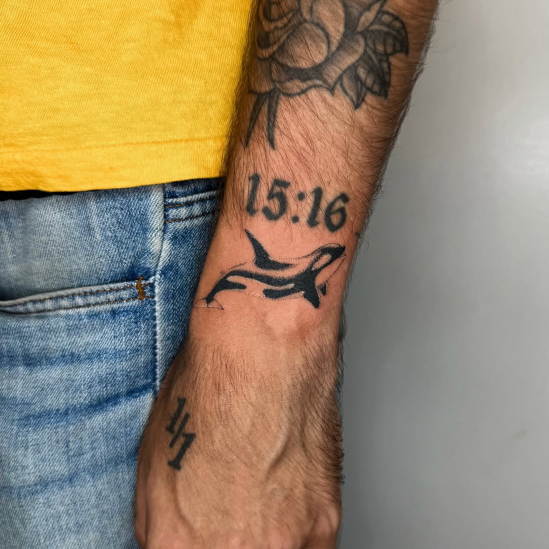 Tattoo by @handpokeforever — black_and_grey