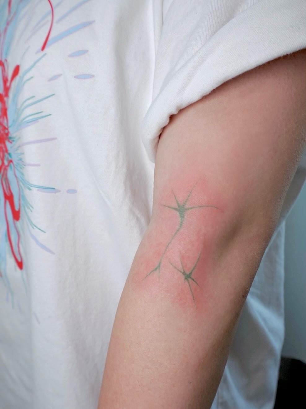 Neurons geometric tattoo on the forearm by 매실 * handpoke