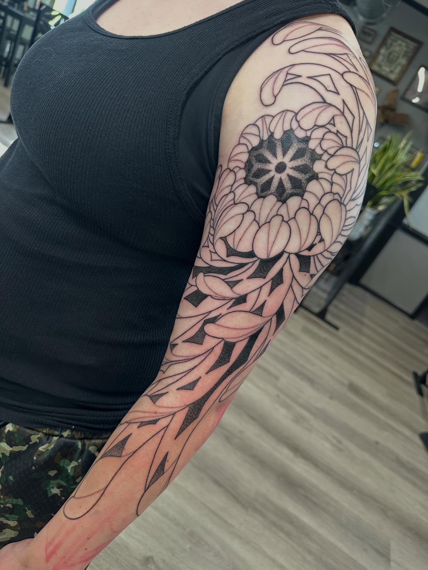 Tattoo by @willdotattoos — black_and_grey, geometric