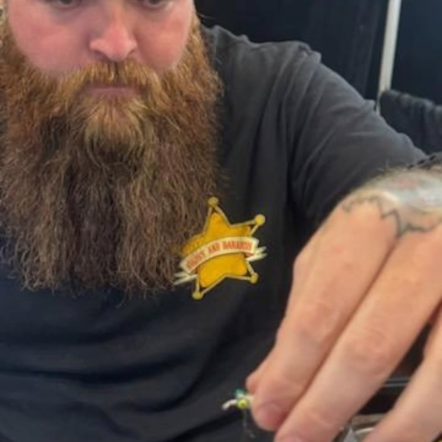 Beard American traditional tattoo on the forearm by Dylan Fowler