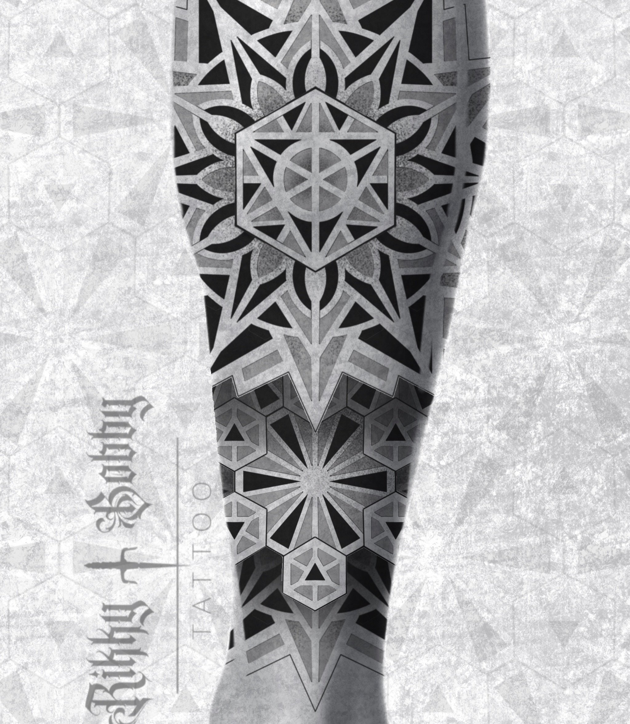 Tattoo by @rikkybobbytattoo — geometric