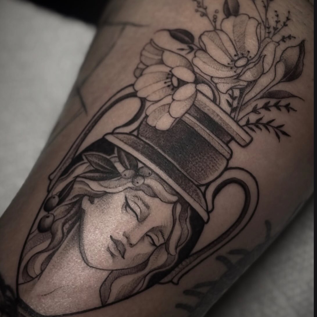Tattoo by @finelinesbylena — black_and_grey