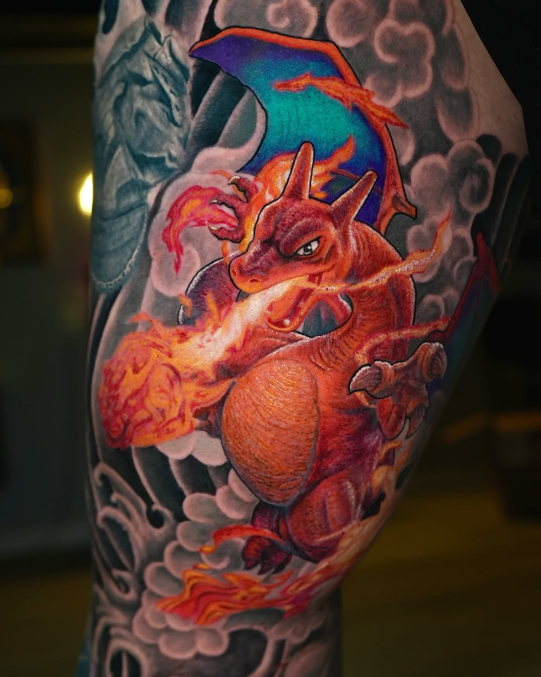 Dragon new school tattoo on the forearm by SID OU - Tattoo Artist