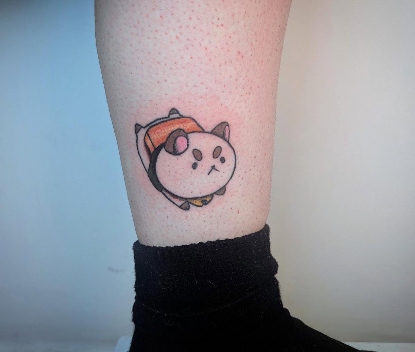 Cat dotwork tattoo on the forearm by Payton