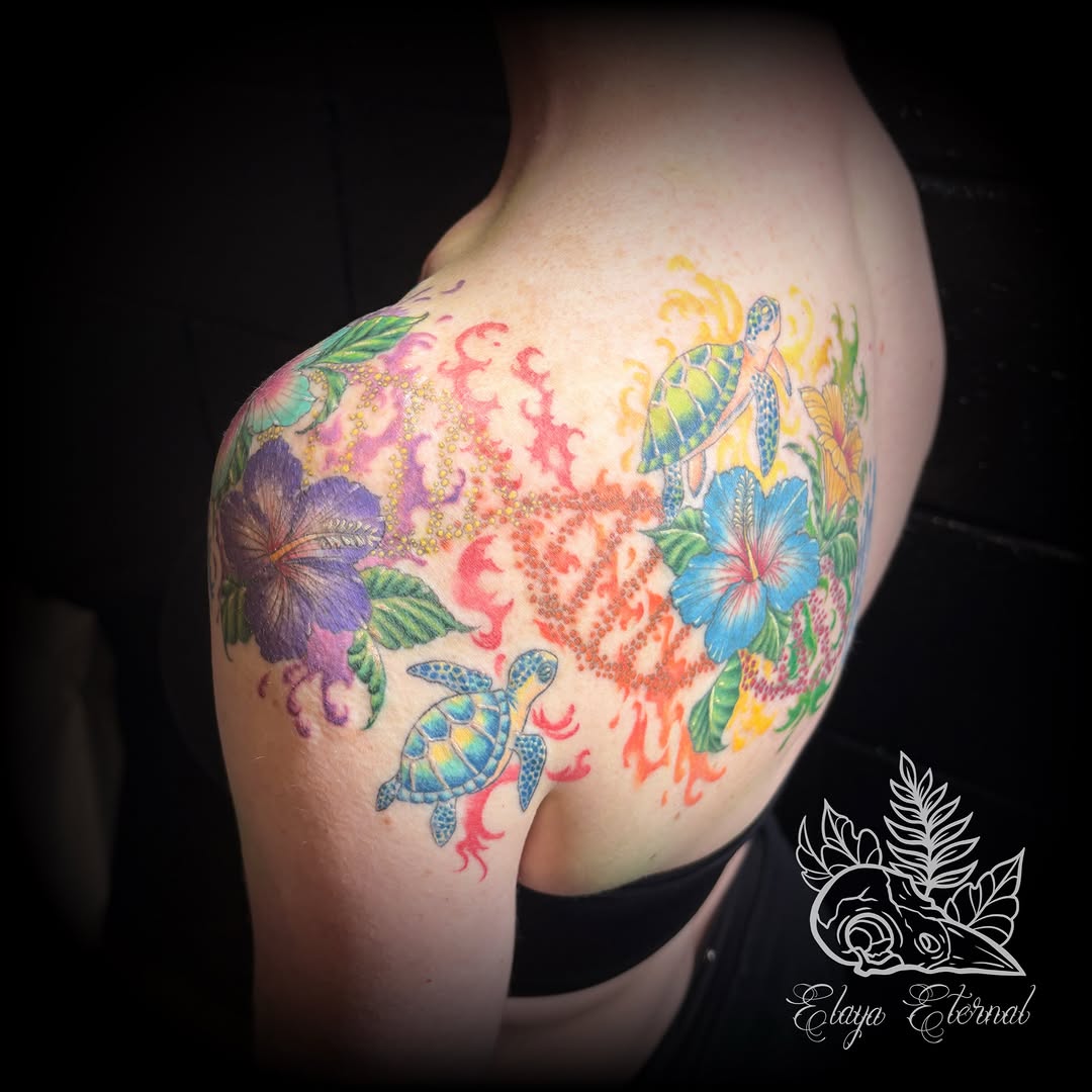 Tattoo by @elaya.tattoo.artistry — realism, watercolor
