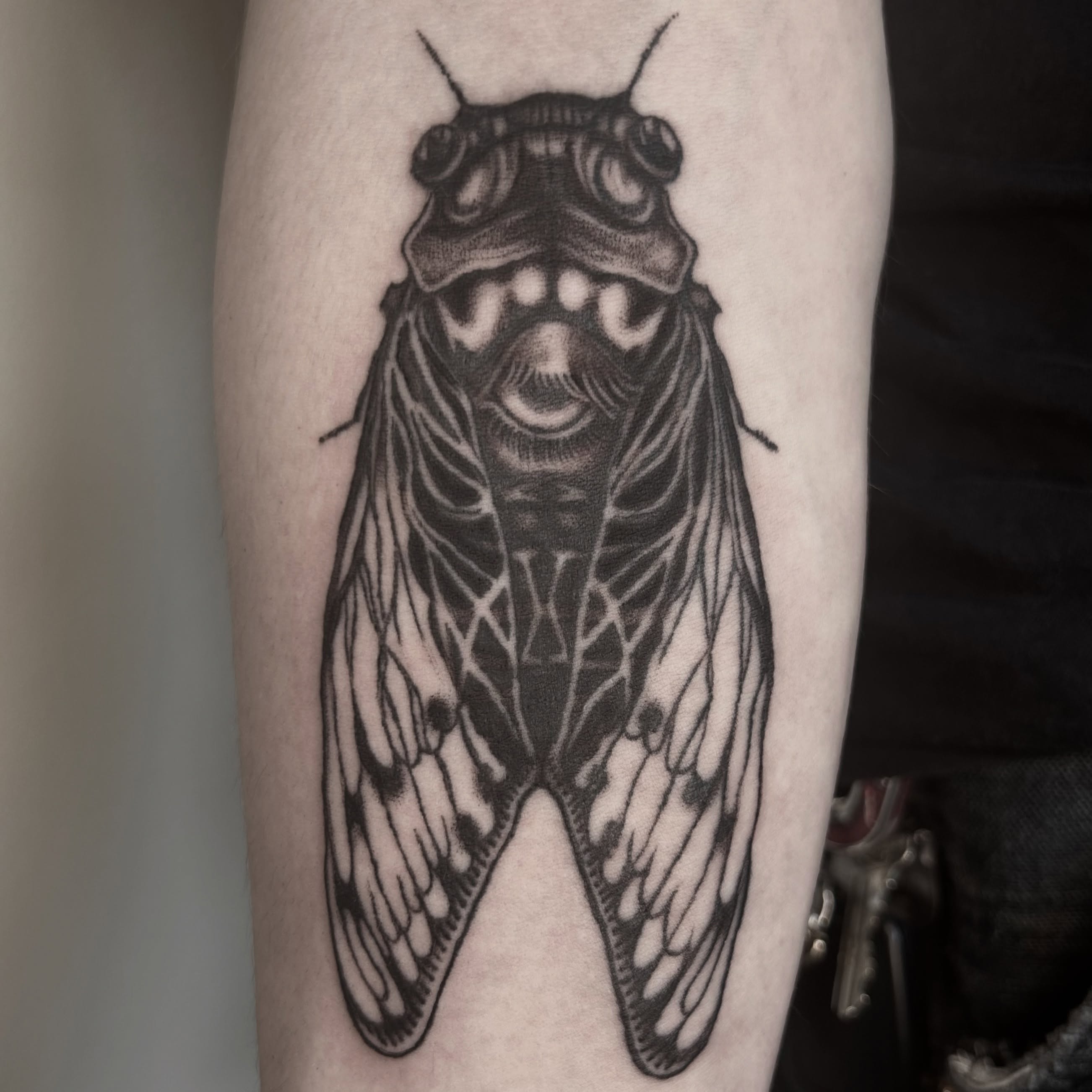 Tattoo by @furcoat444 β black_and_grey