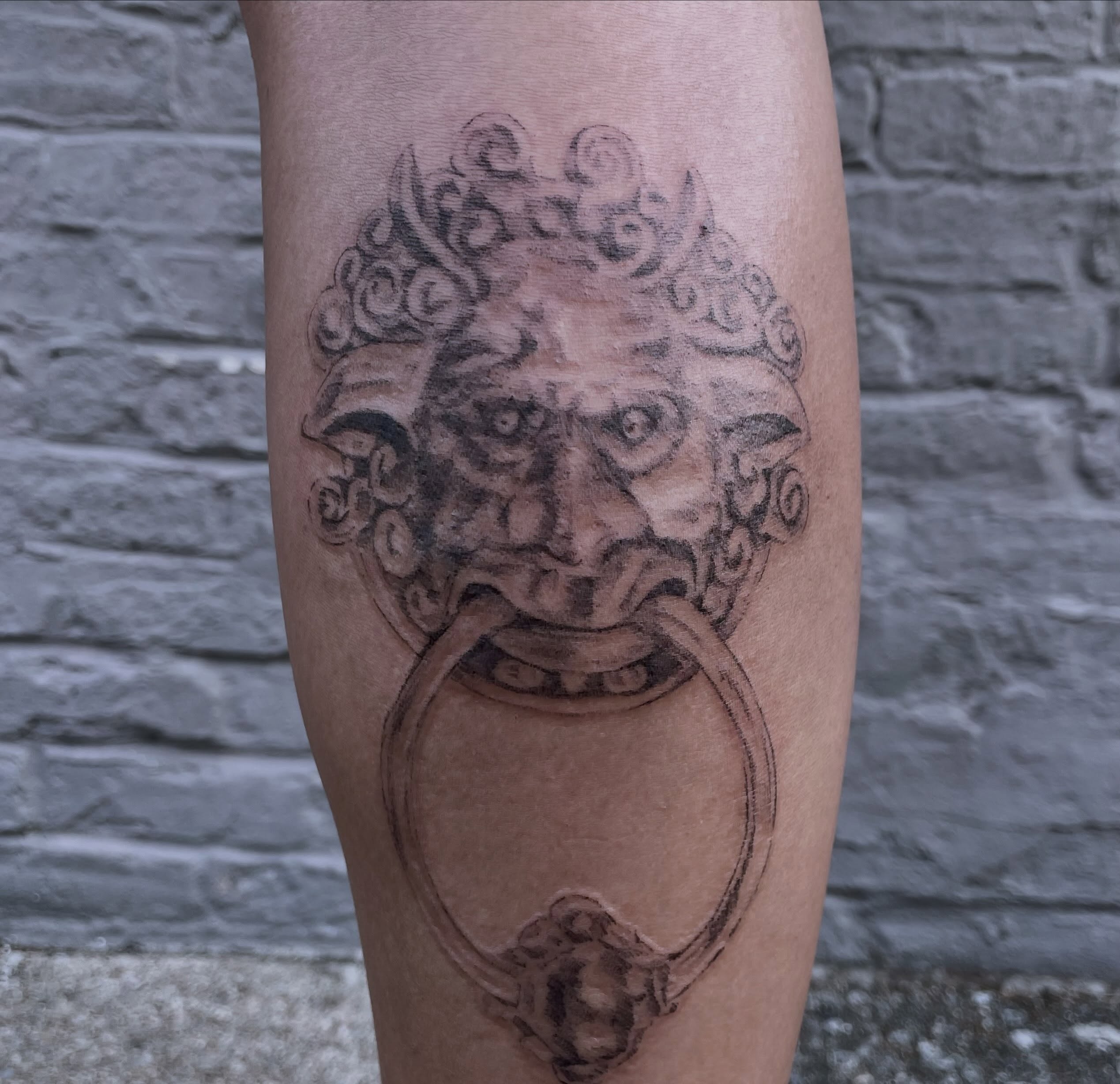 Tattoo by @sage.aries.ink — black_and_grey