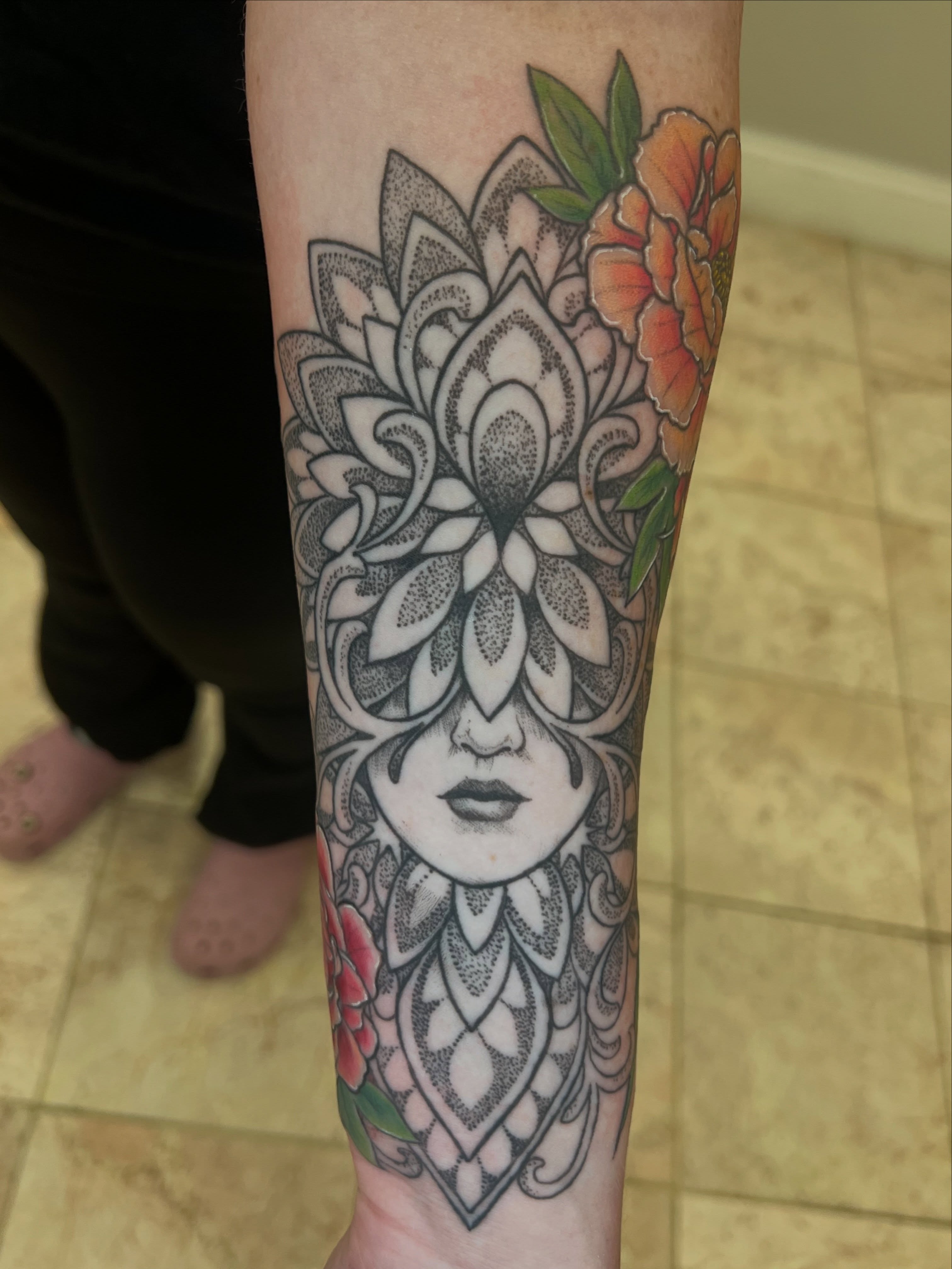 Tattoo by @bridgetpunsalangtattoos — dotwork, geometric
