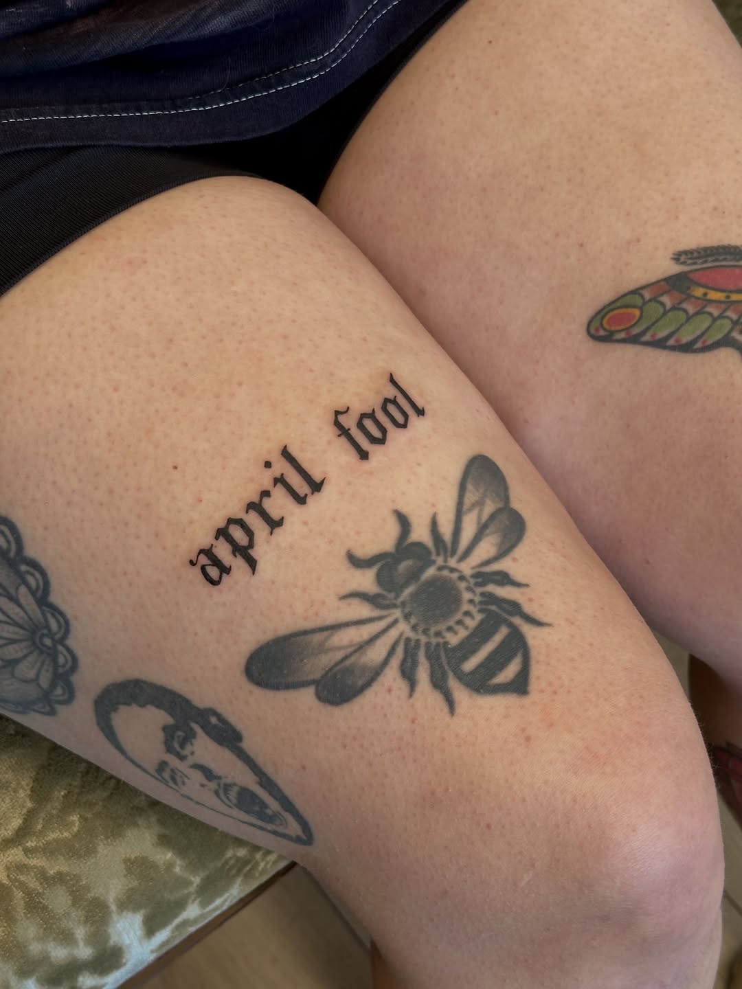 Tattoo by @apri1fish — lettering_script, black_and_grey