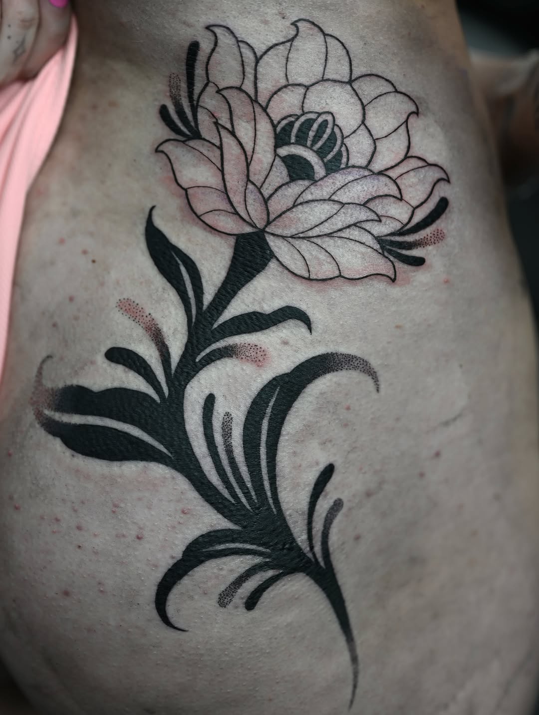 Tattoo by @zolatattoos — blackwork, dotwork