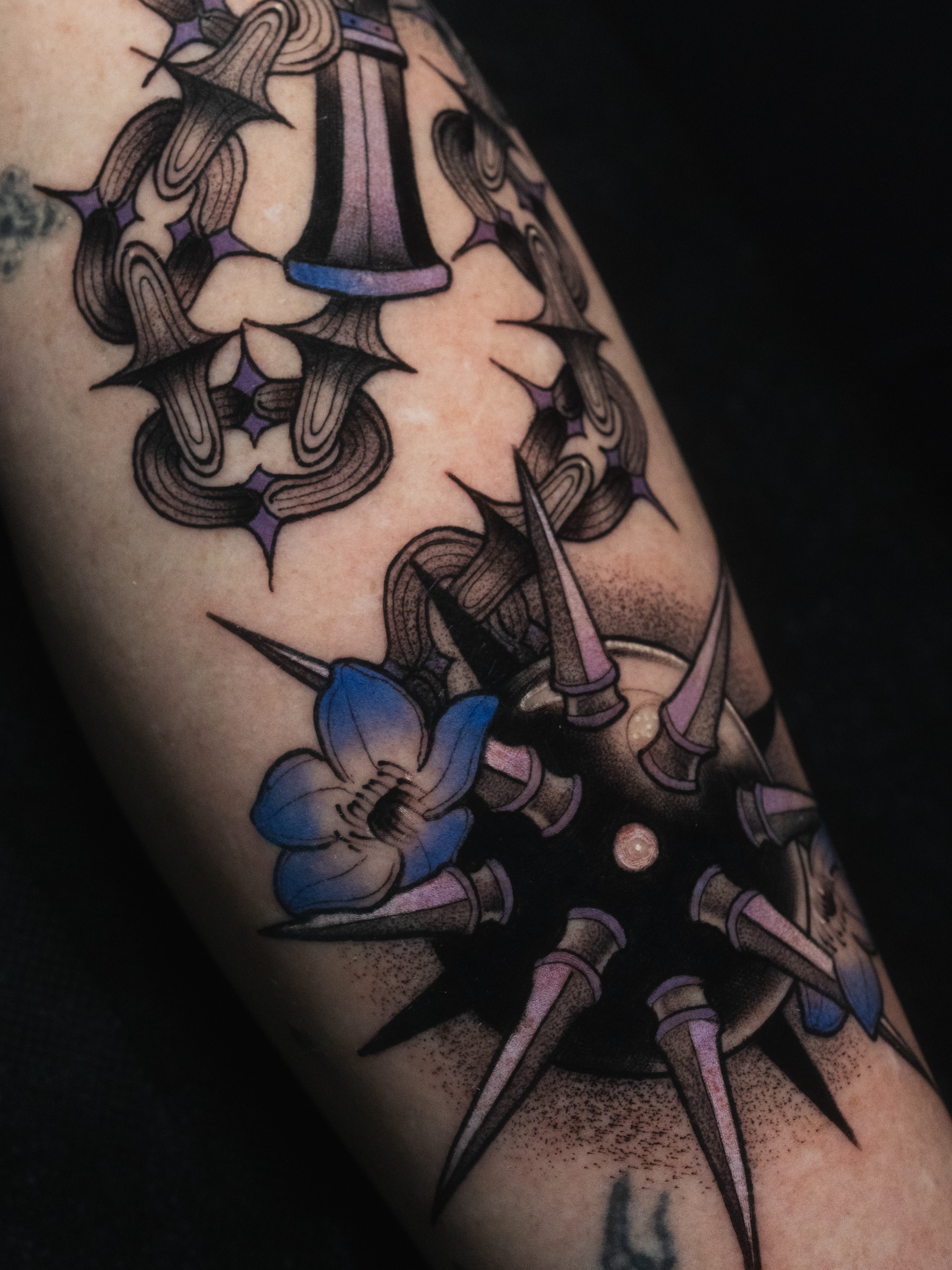 Tattoo by @robiscoffee — american_traditional, black_and_grey
