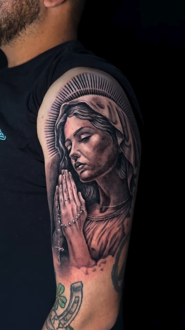 Tattoo by @absolute_culturemx — realism, black_and_grey