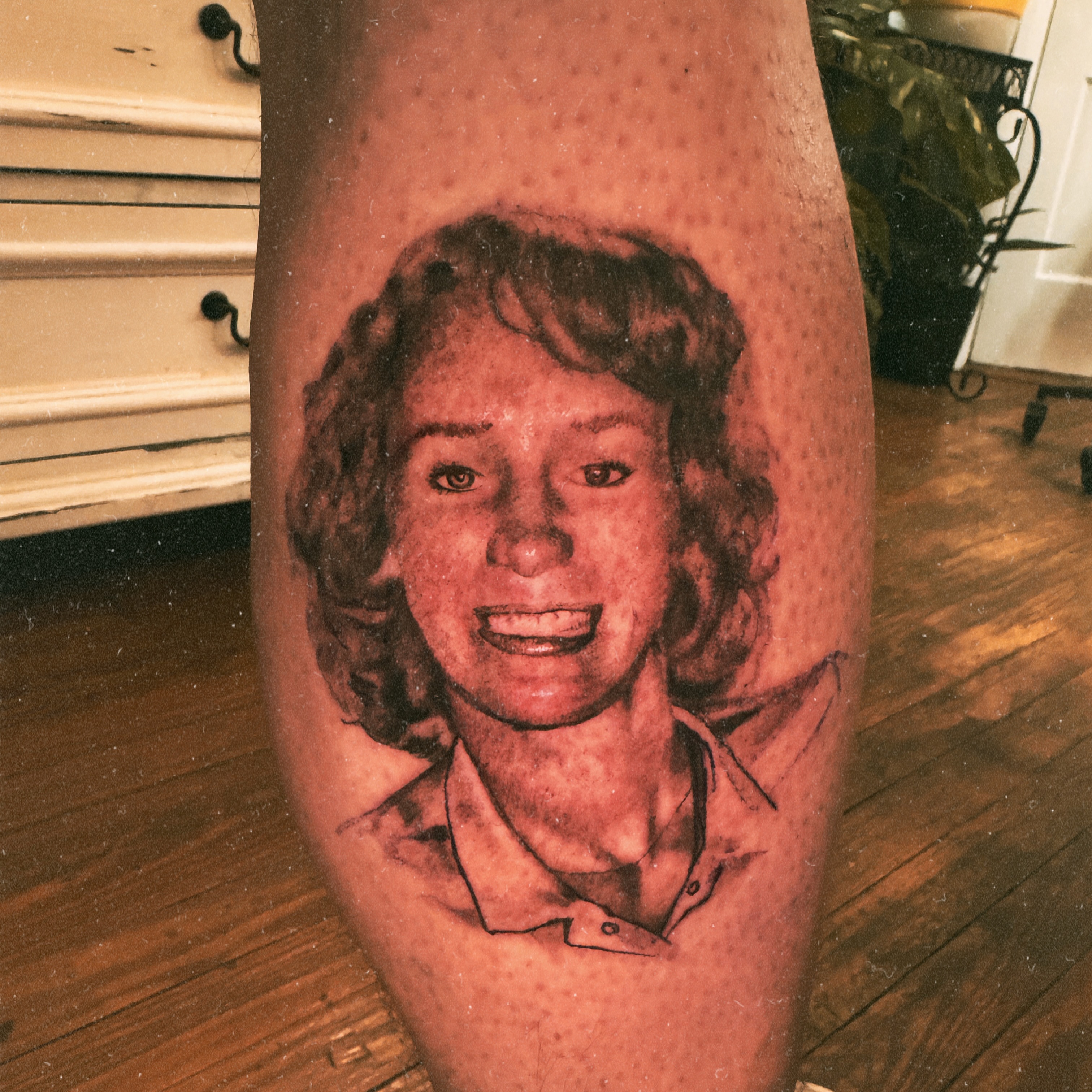 Portrait realism tattoo on the forearm by Eric Burns - NoVA Tattoo Artist