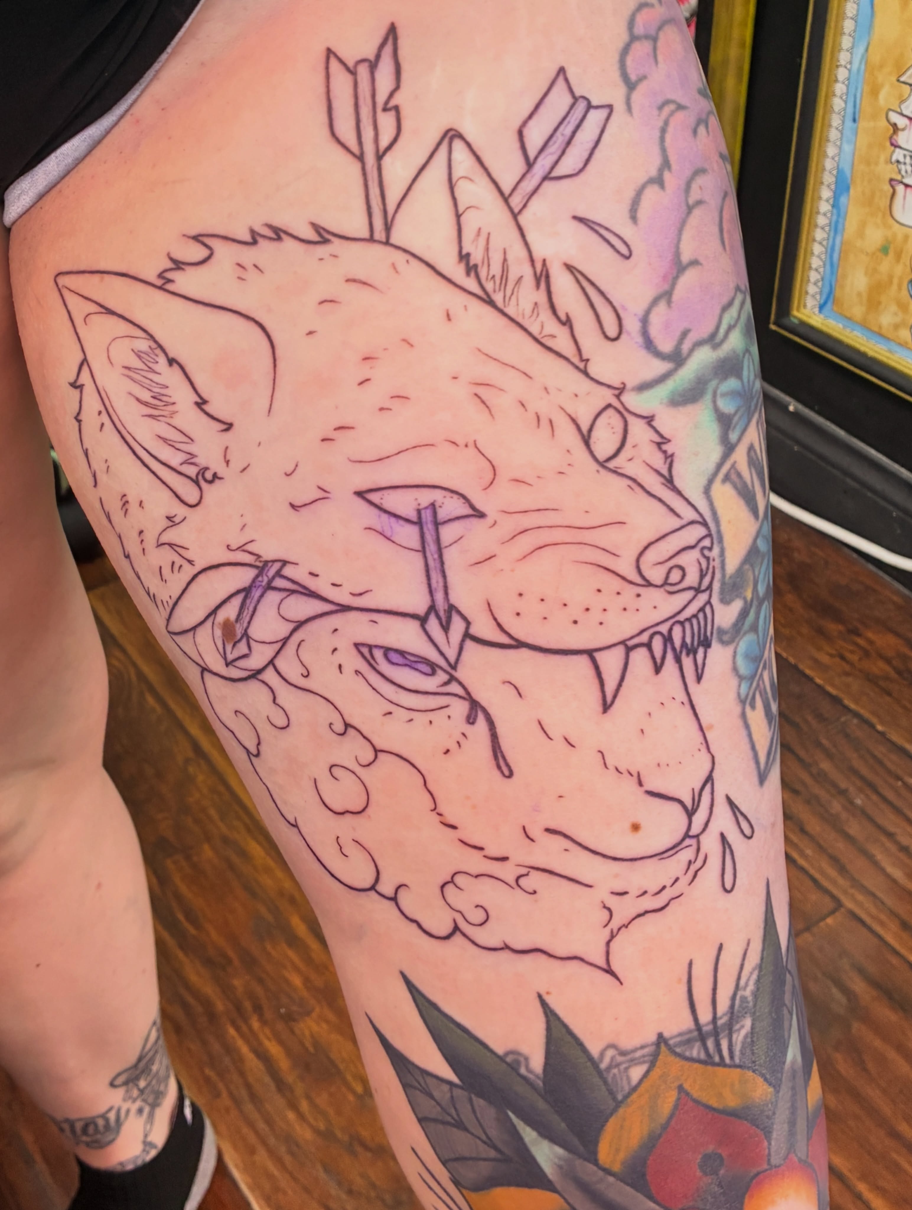 Tattoo by @elliotjayetattoos — dotwork