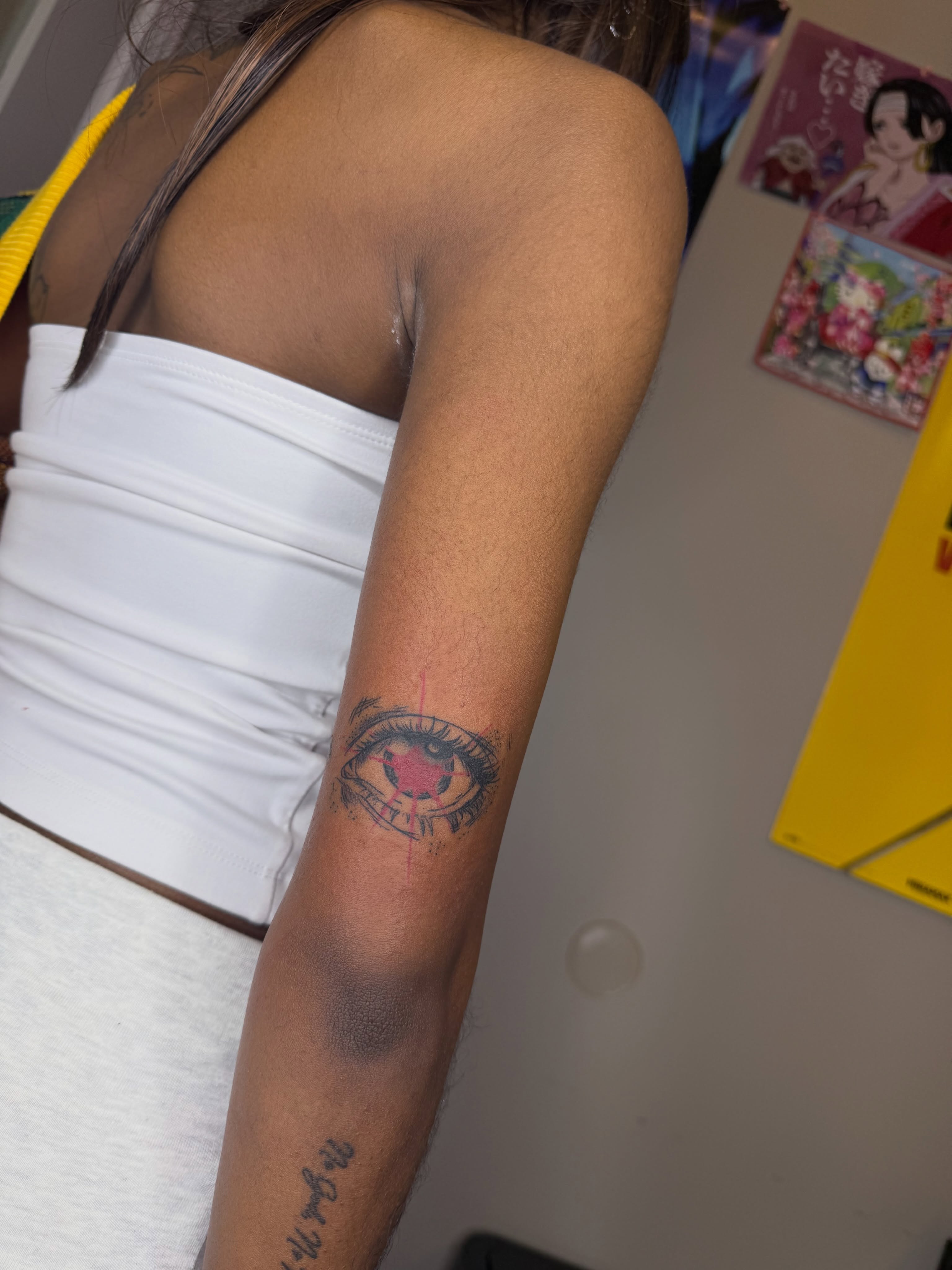 Eye dotwork tattoo on the forearm by Room 707 Tattoo 🍰🍓
