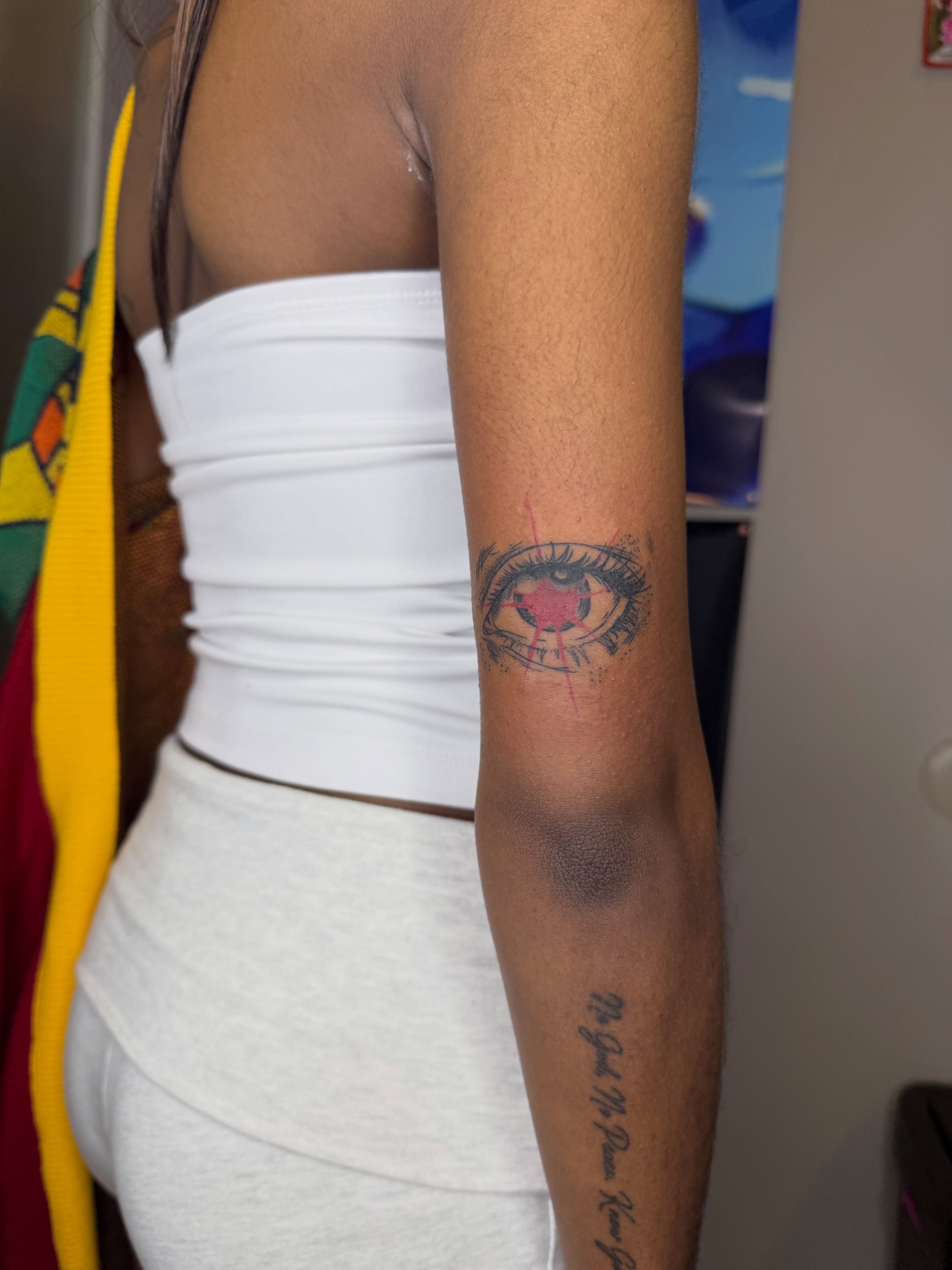 Eye realism tattoo on the forearm by Room 707 Tattoo 🍰🍓