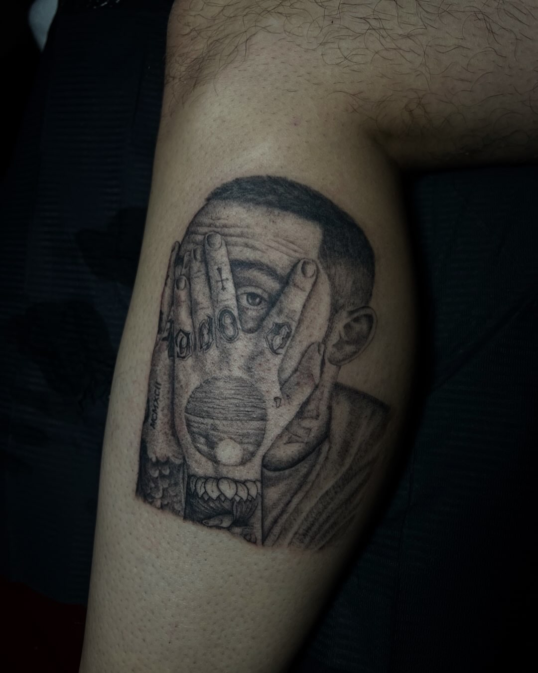 Portrait realism tattoo on the forearm by Iraymi Beltran