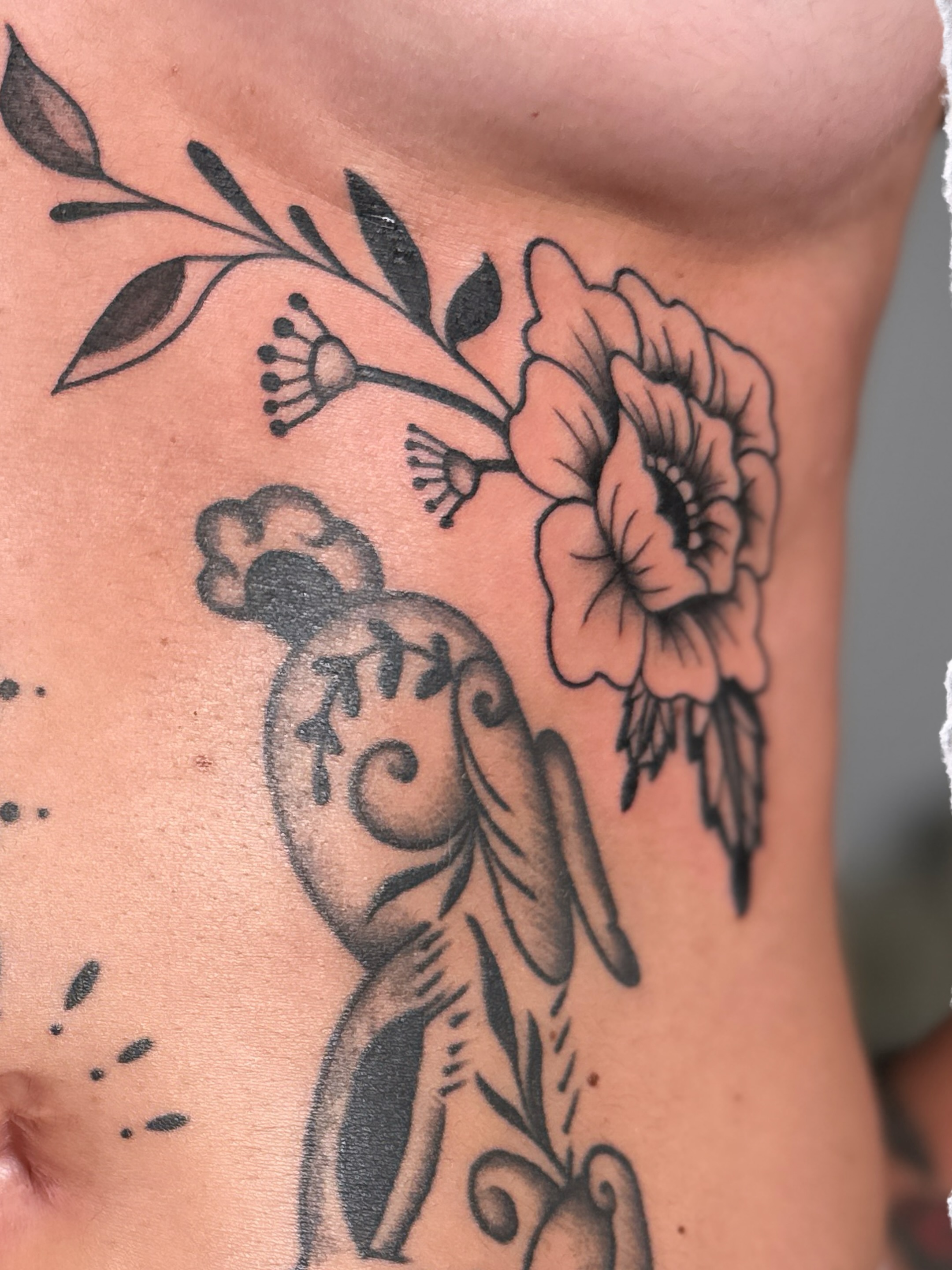 Tattoo by @hayleythomastattoos — american_traditional, black_and_grey