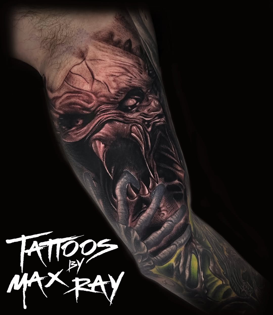 Tattoo by @maxraytattoos — realism, dark_realism