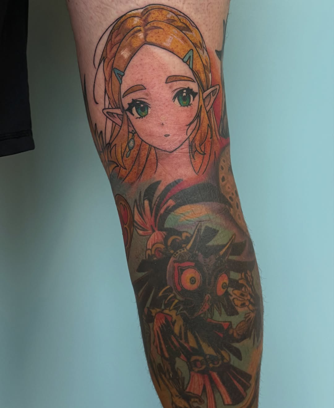 Anime character anime tattoo on the forearm by Eva, Matawan, New Jersey