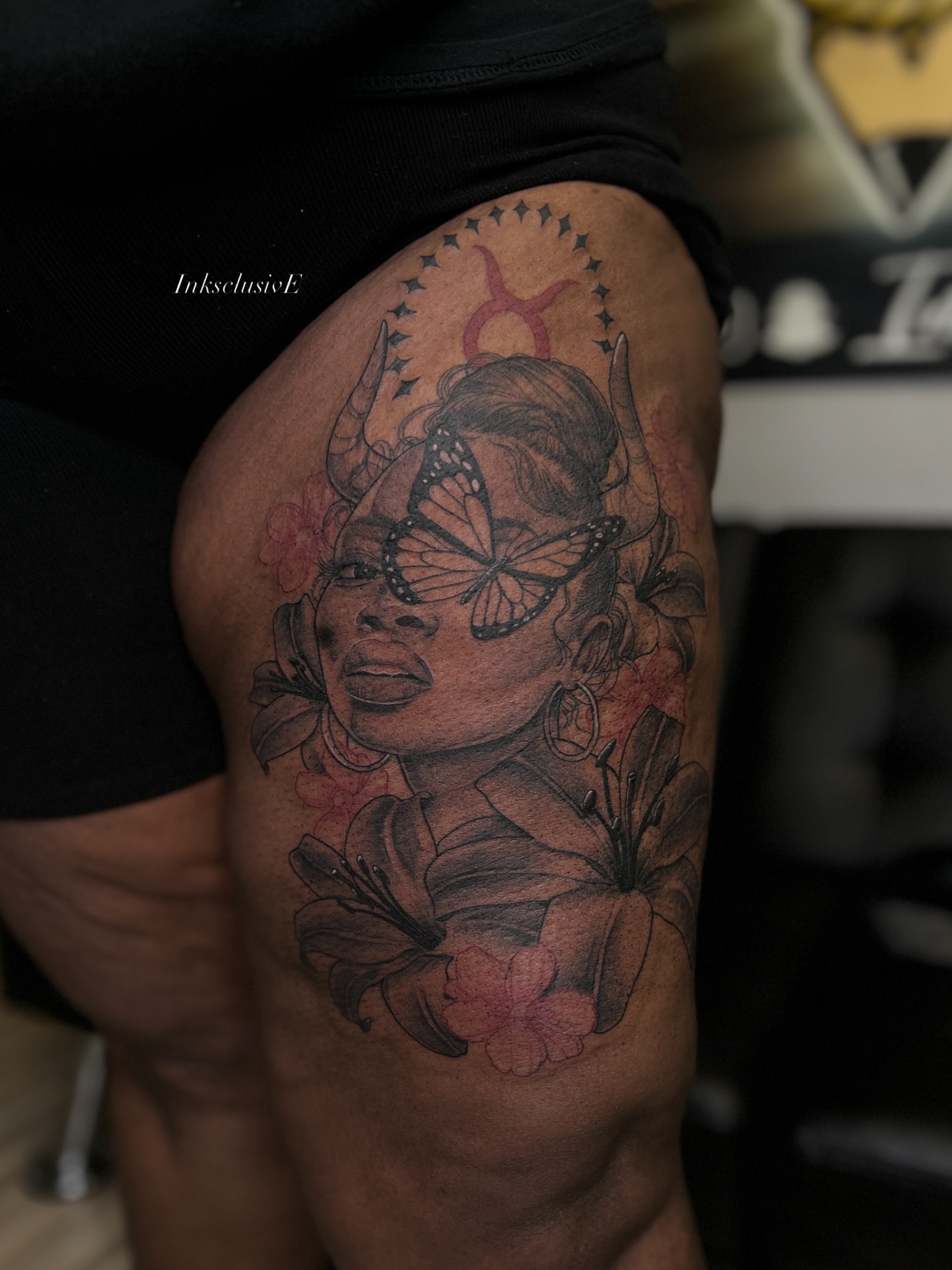 Tattoo by @inksclusive — realism, black_and_grey
