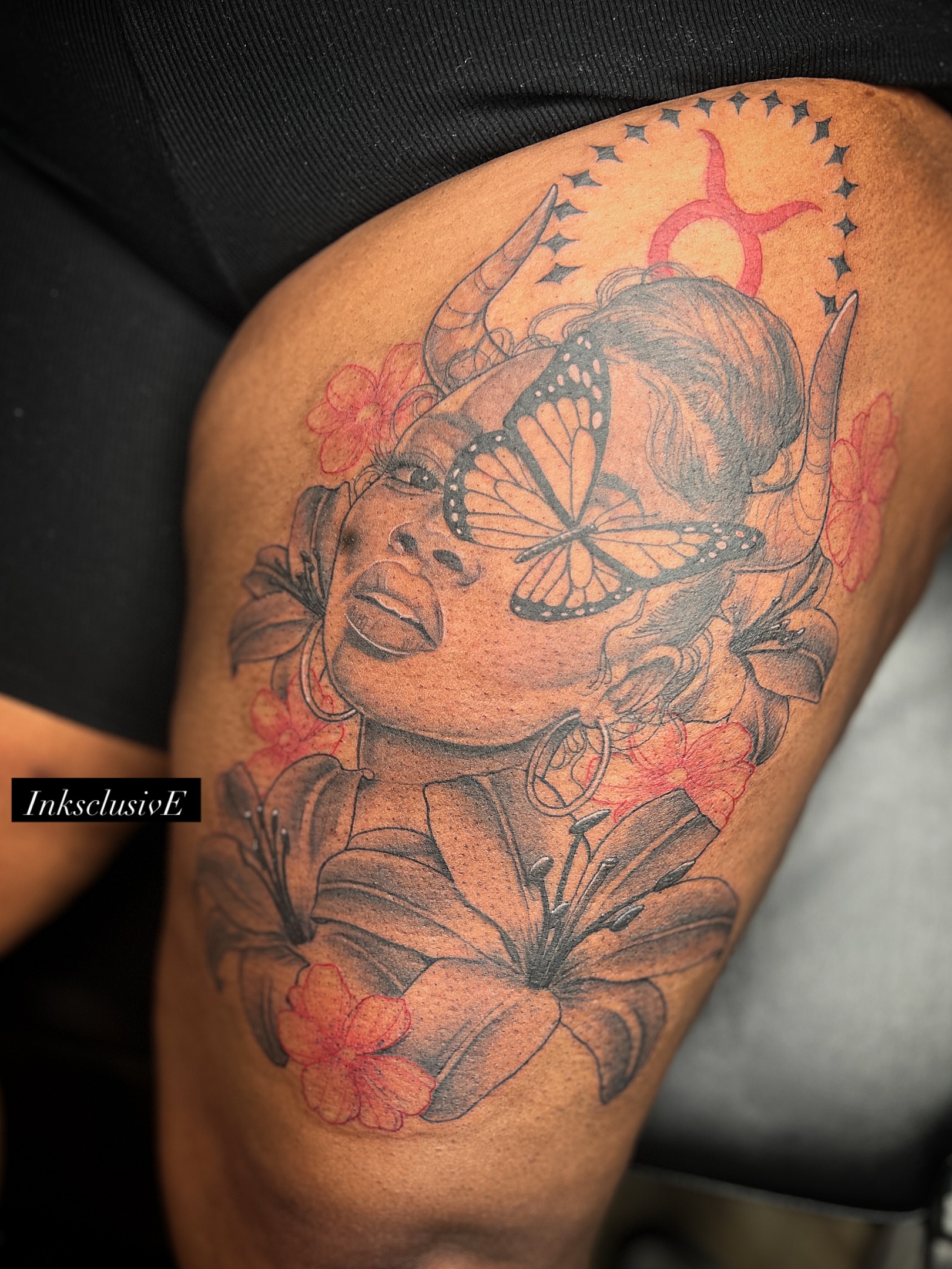 Tattoo by @inksclusive — realism, dotwork