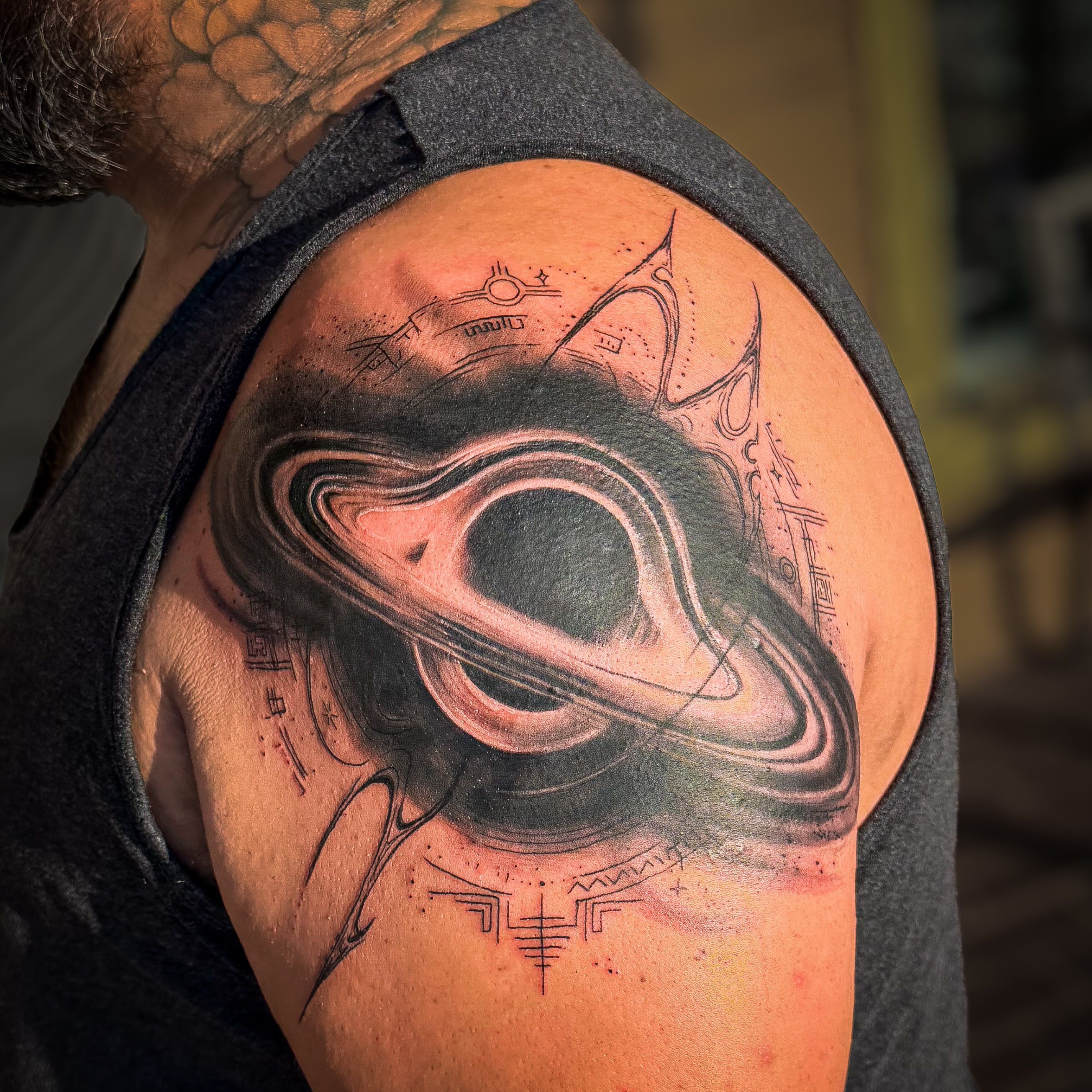 Tattoo by @tatsbyjesse — realism, geometric