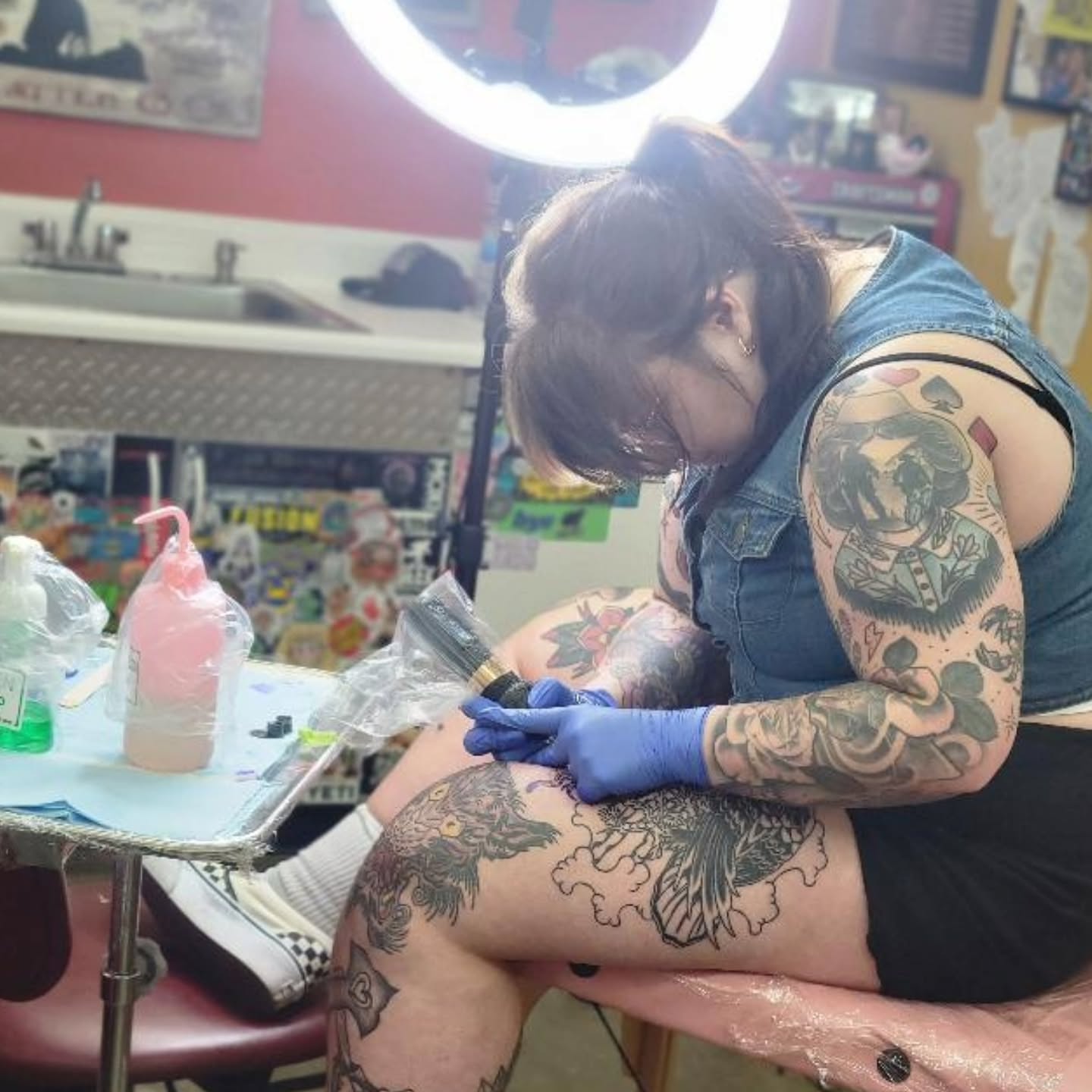 Tattoo by @therestlessdrifter — american_traditional, dotwork