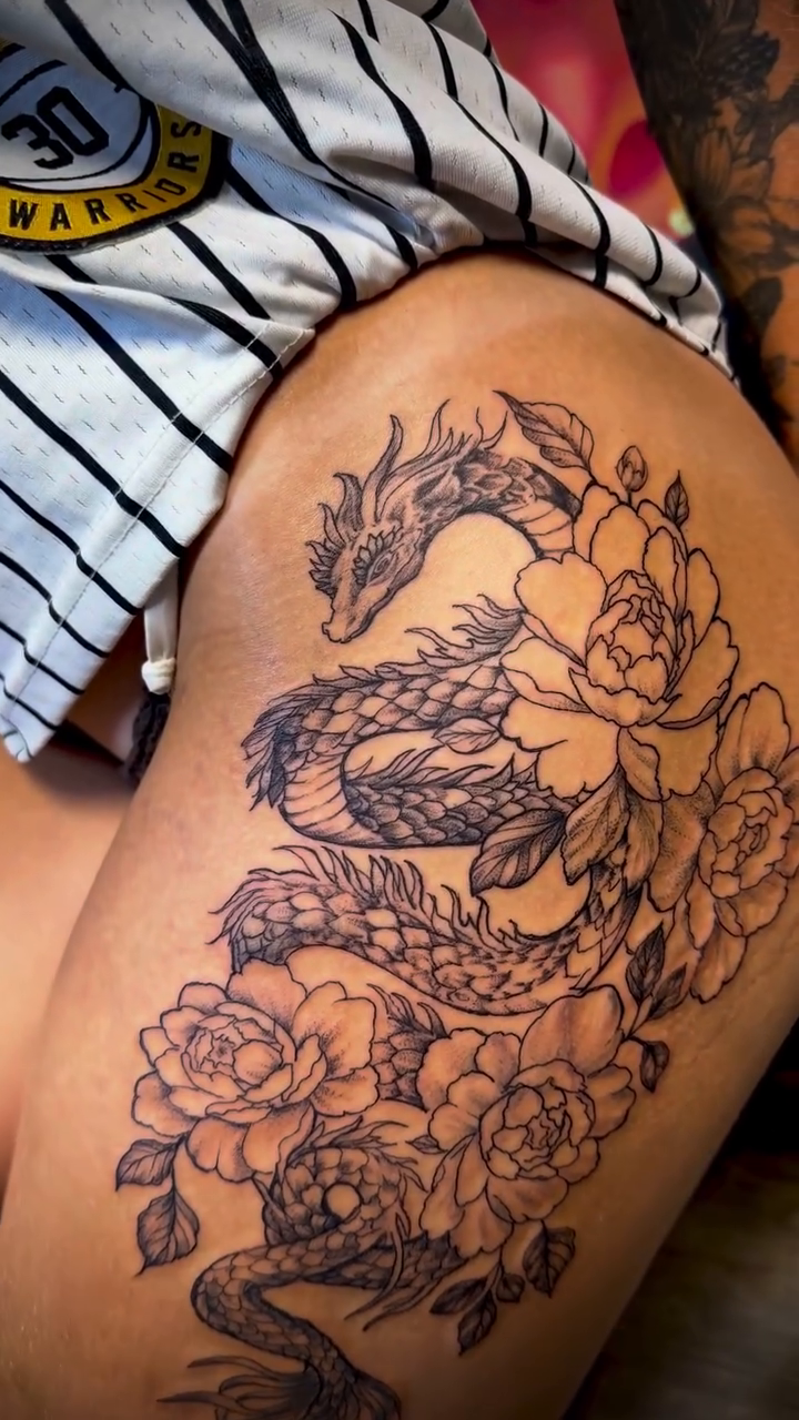 Tattoo by @tat2reign_85 — japanese_irezumi, fine_line