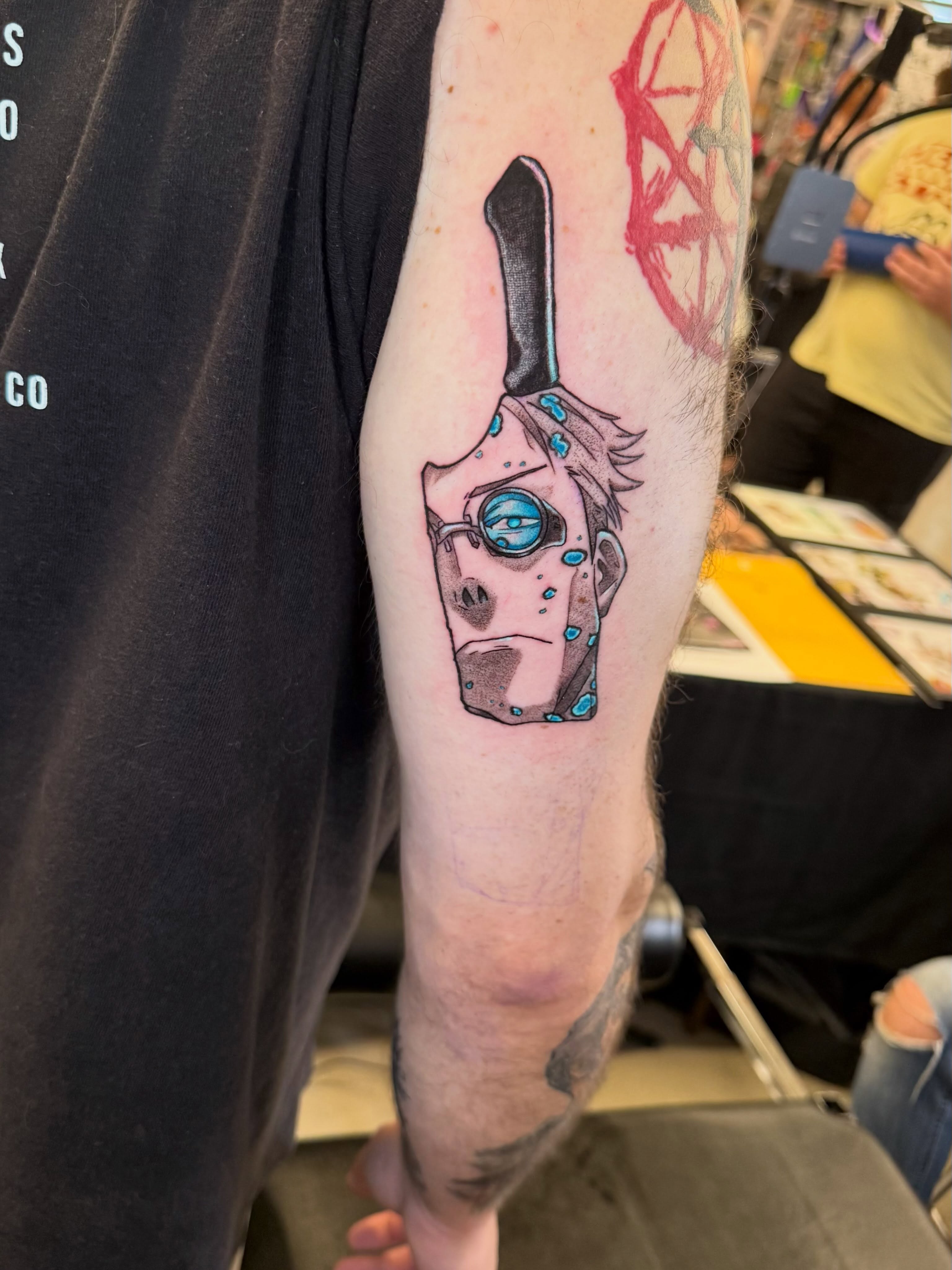 Tattoo by @damon.d.tattoos — dotwork, realism