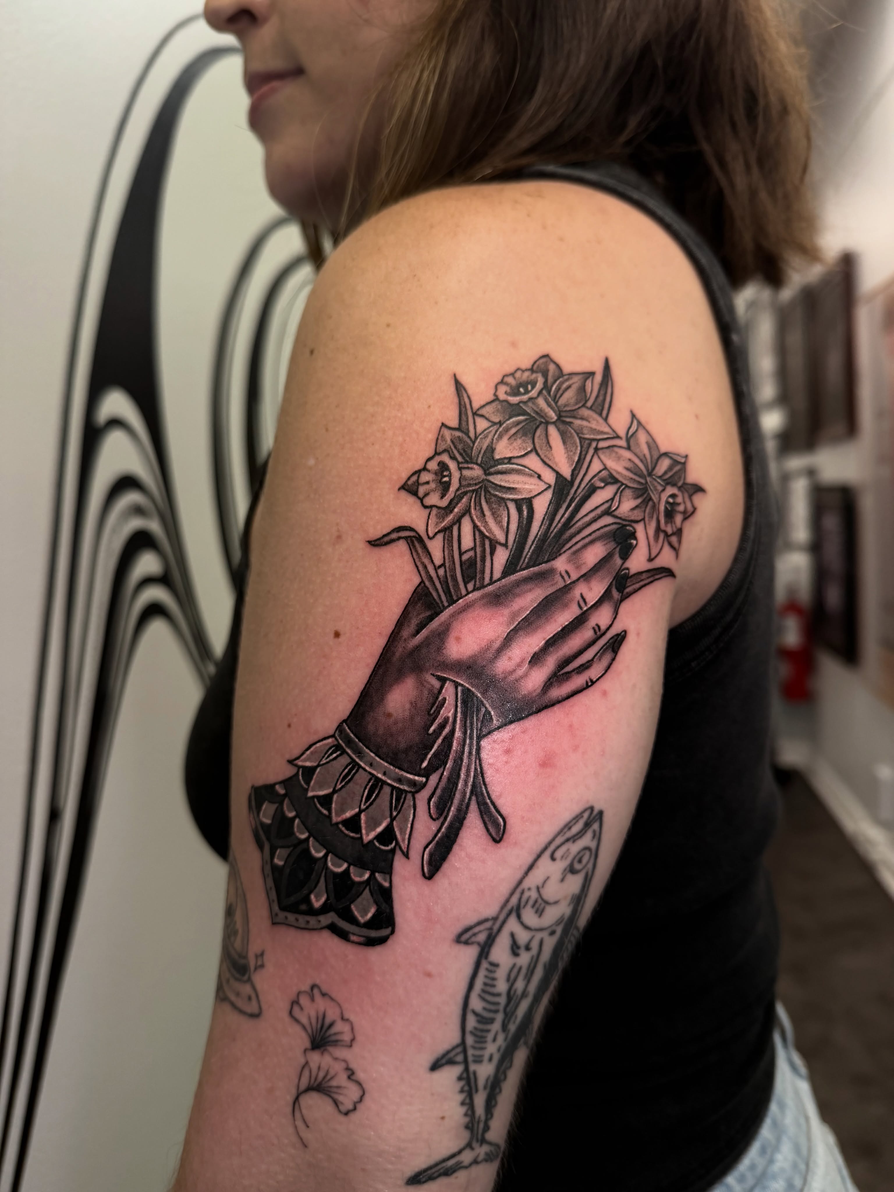 Tattoo by @taylormadeinkco — black_and_grey, realism