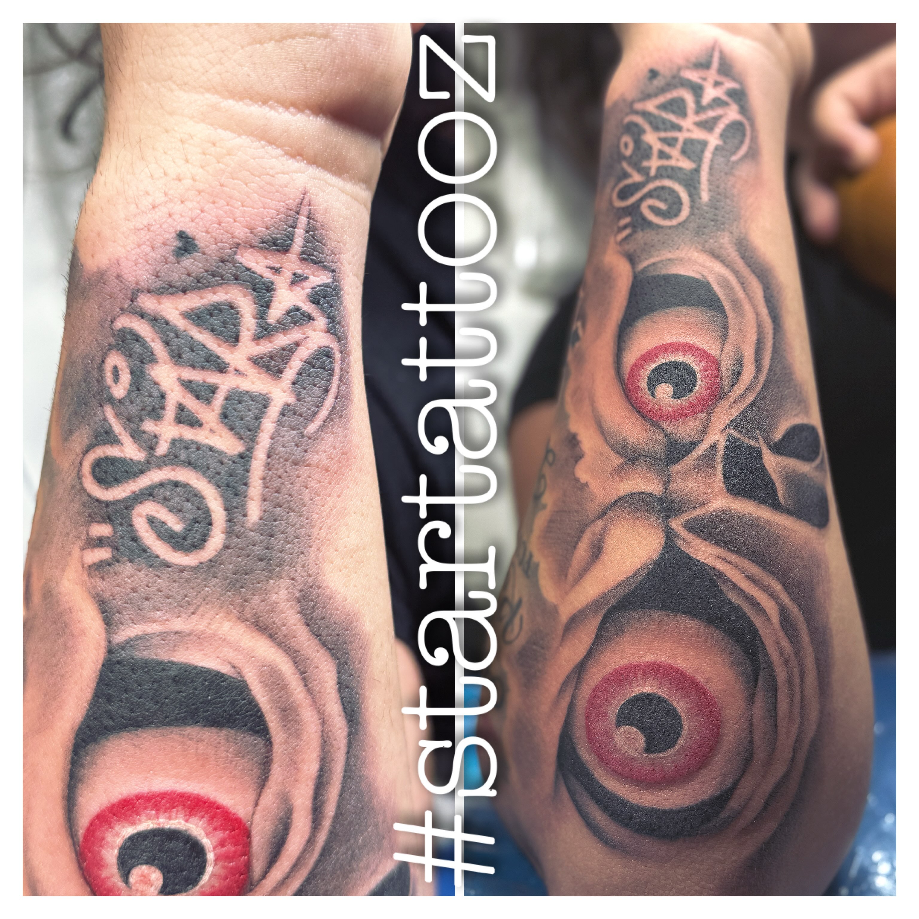 Eye realism tattoo on the forearm by StarTattooz - the one & only