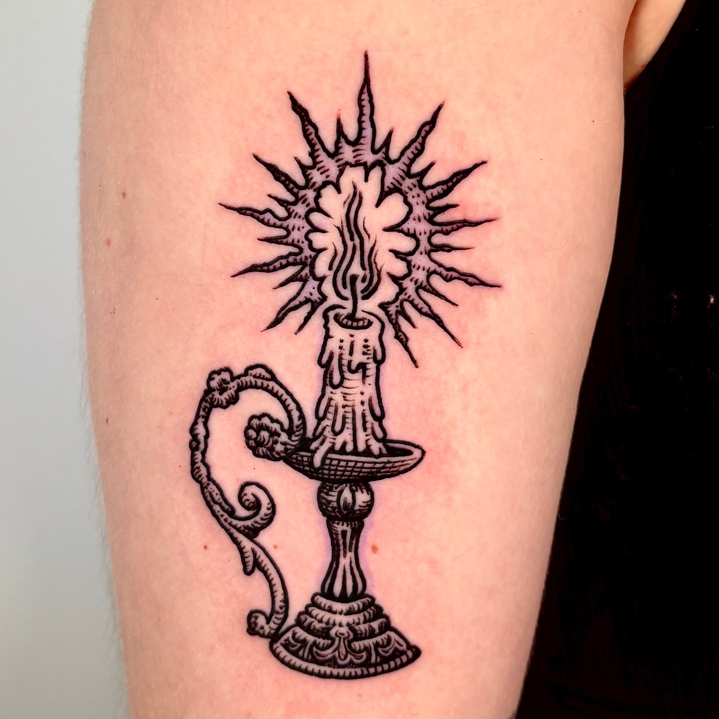 Tattoo by @highsettler โ black_and_grey