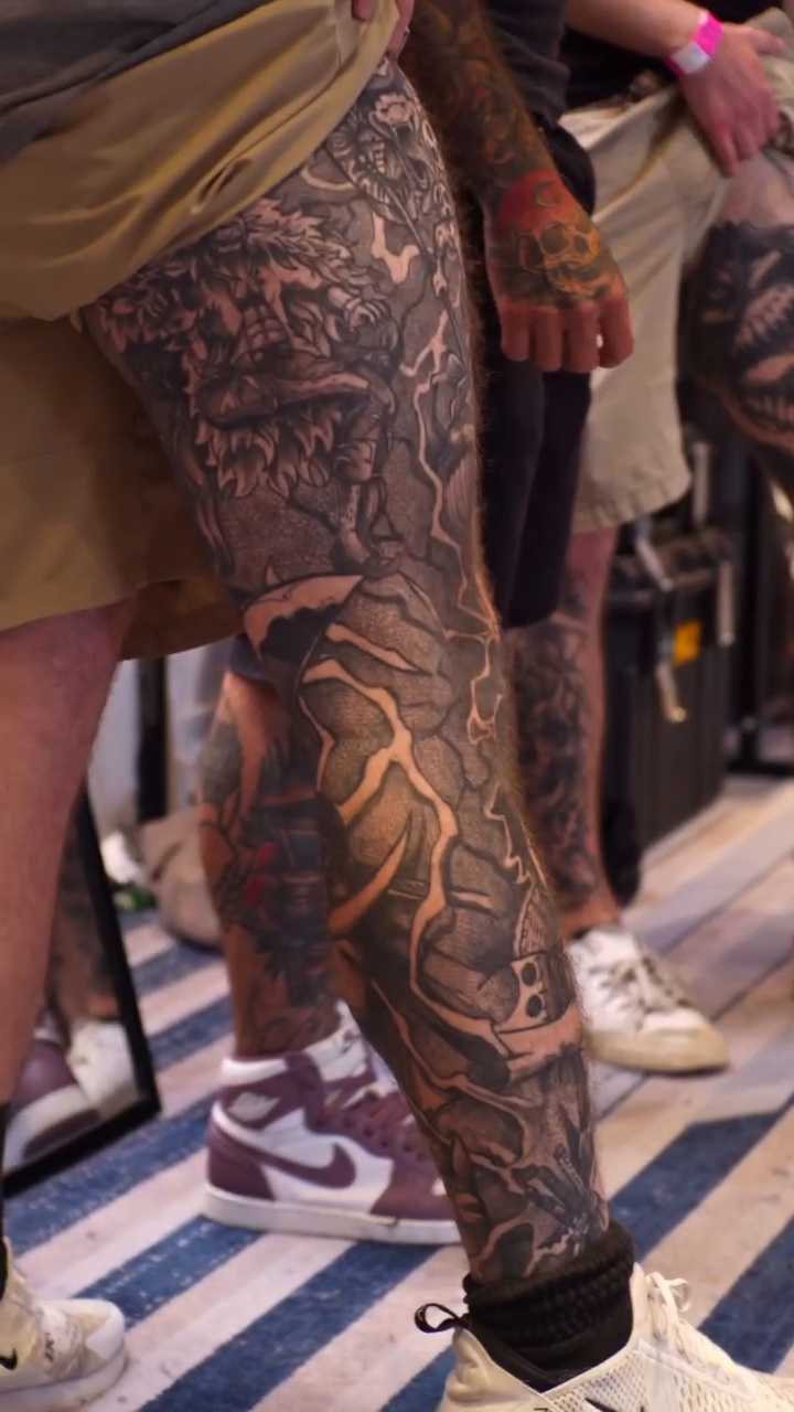 Tattoo by @sketchink08 — black_and_grey, realism