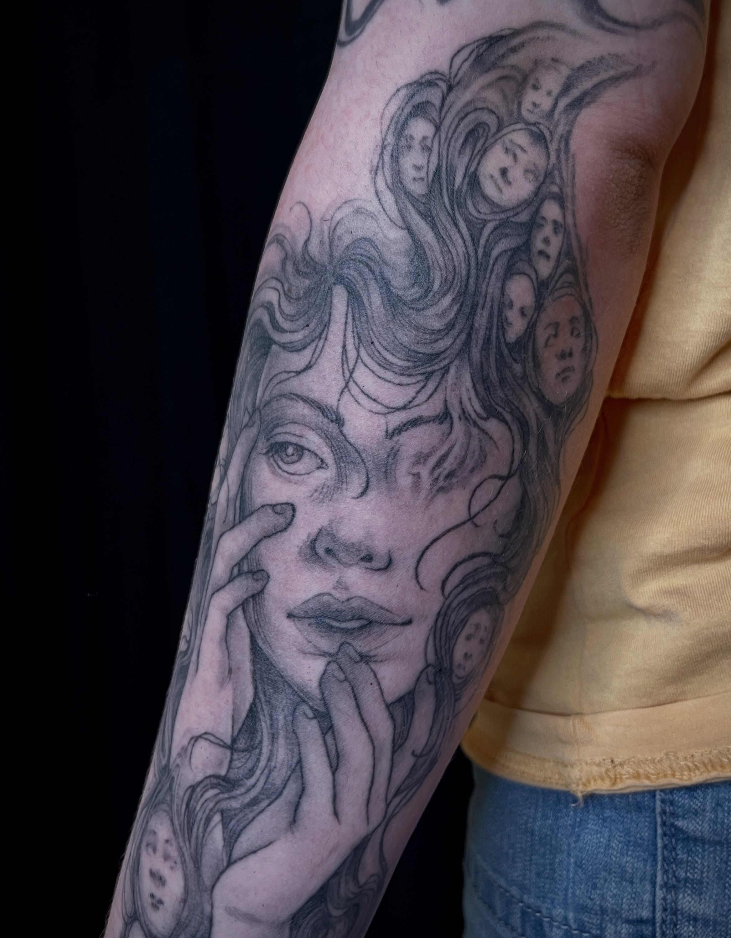 Tattoo by @inkbybellie — realism, dotwork