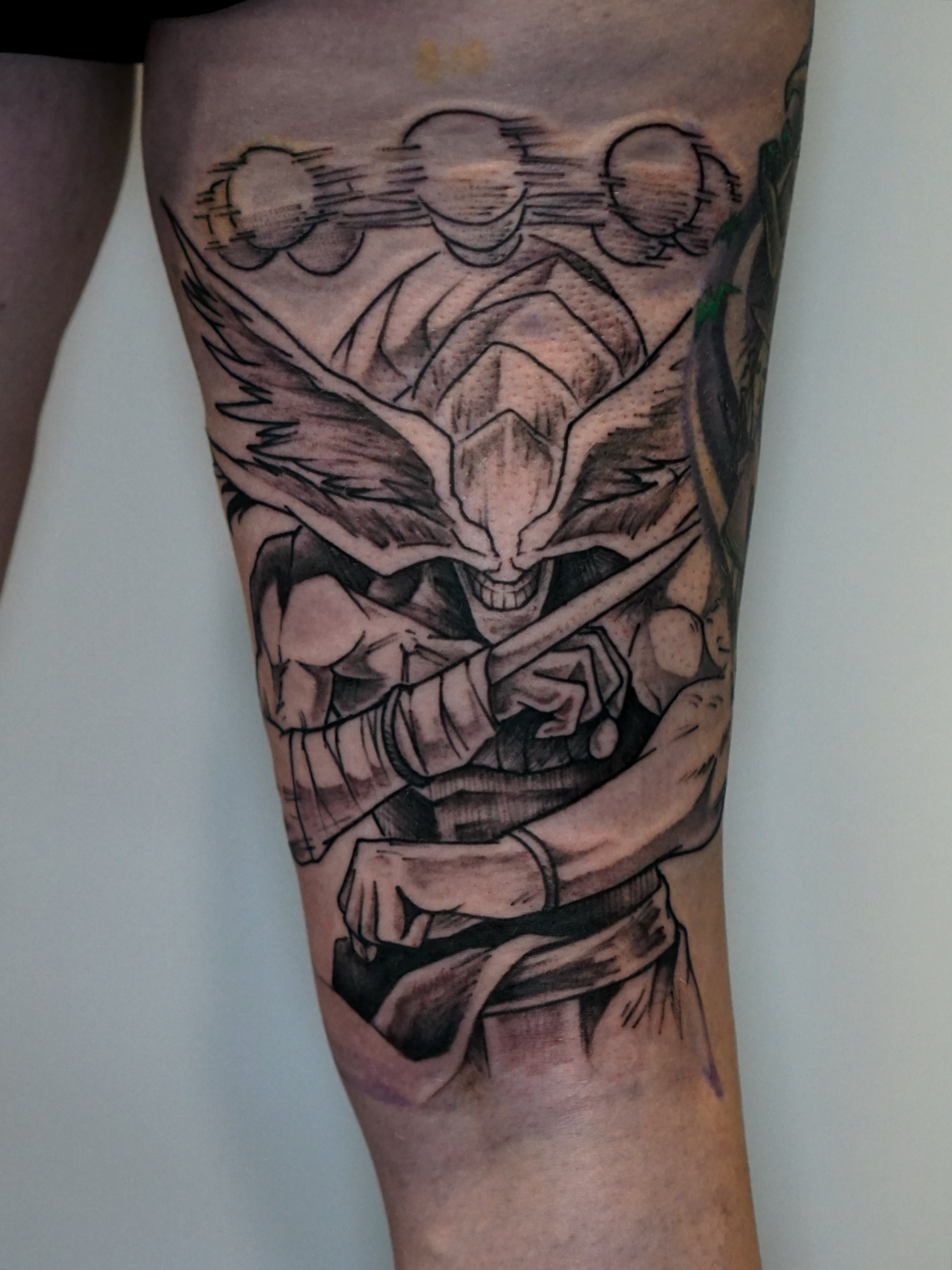 Anime character anime tattoo on the forearm by Nicholas Capellan, Winter Park, Florida